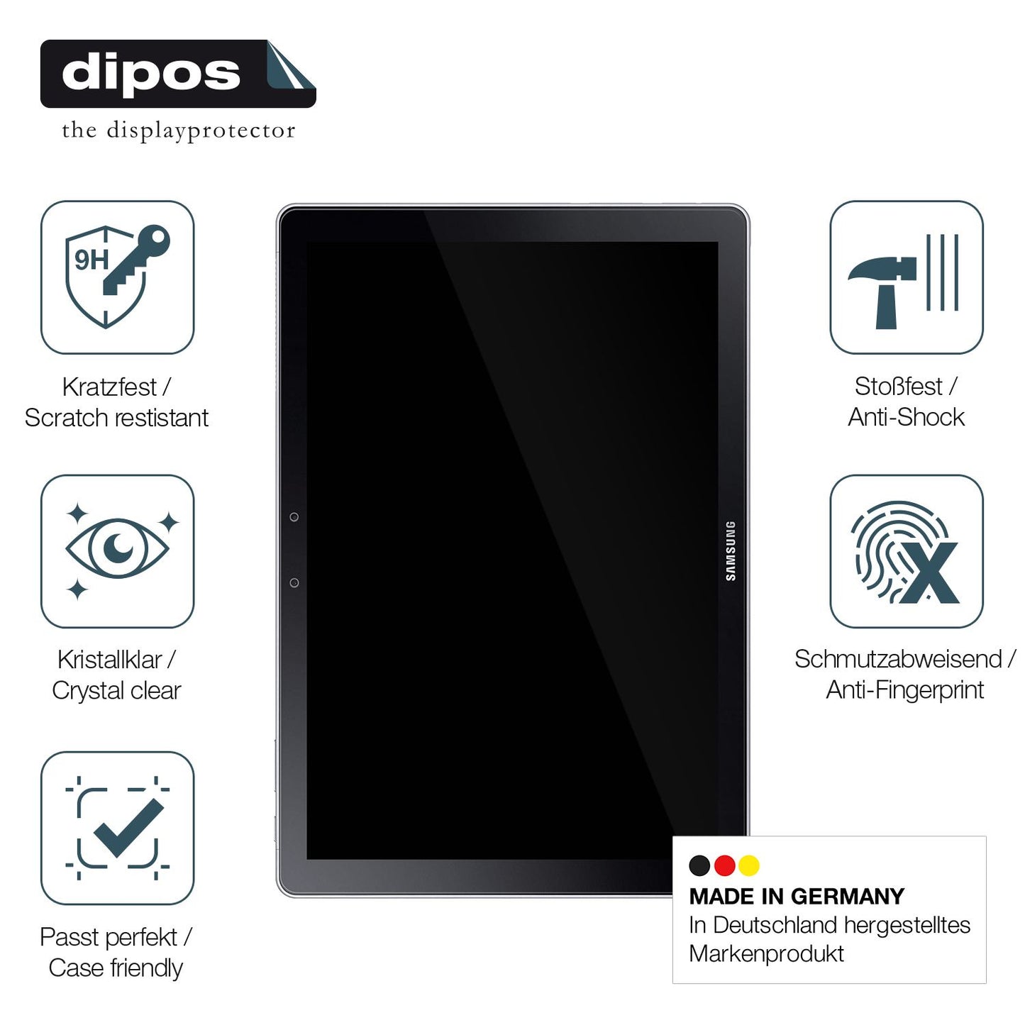 Displayschutz hergestellt in Deutschland, höchste Qualität made in Germany