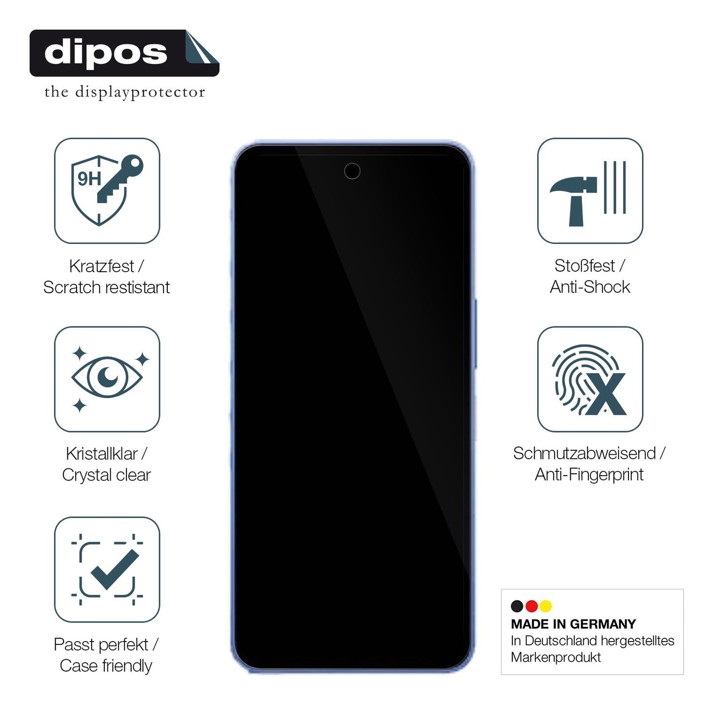 Displayschutz hergestellt in Deutschland, höchste Qualität made in Germany