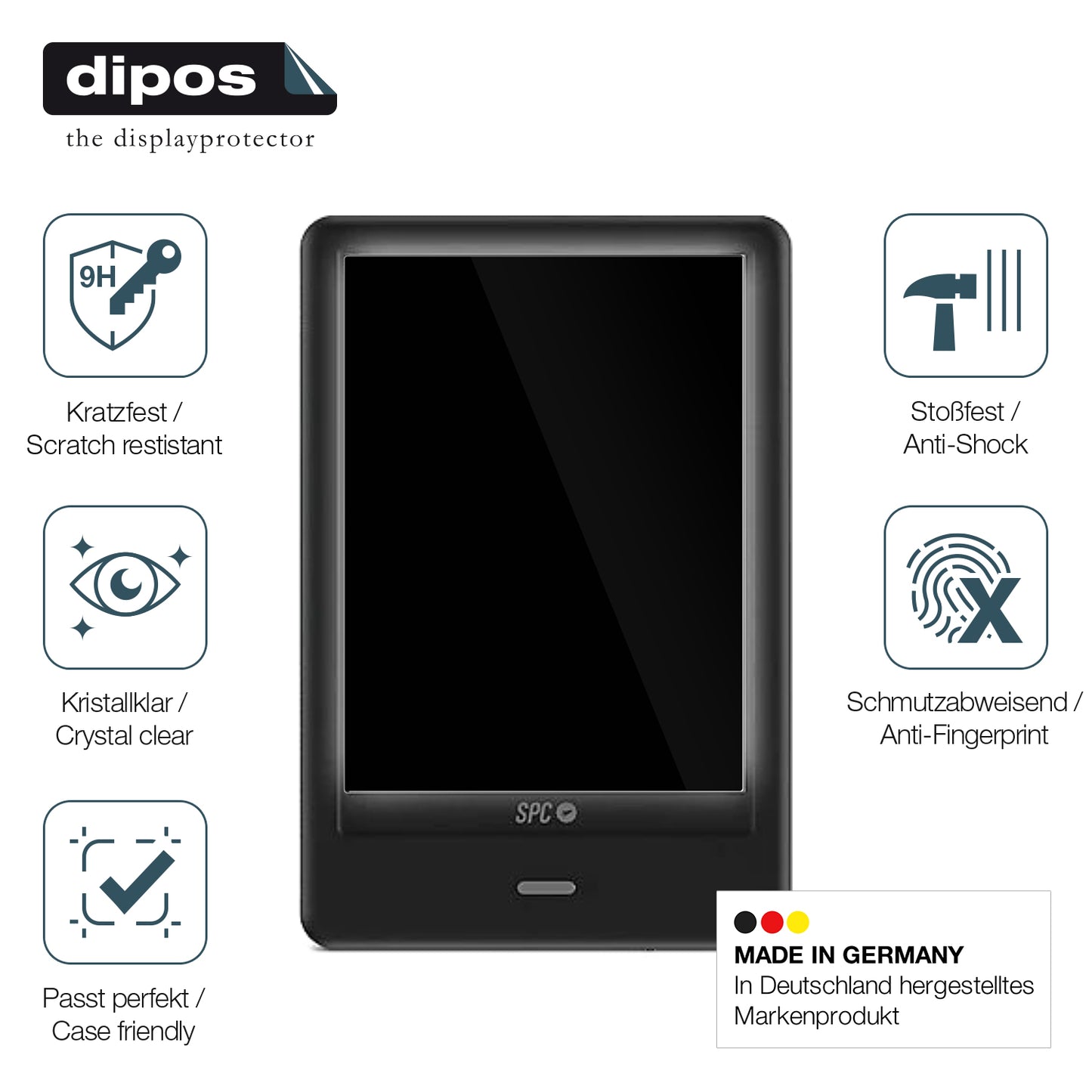 Displayschutz hergestellt in Deutschland, höchste Qualität made in Germany