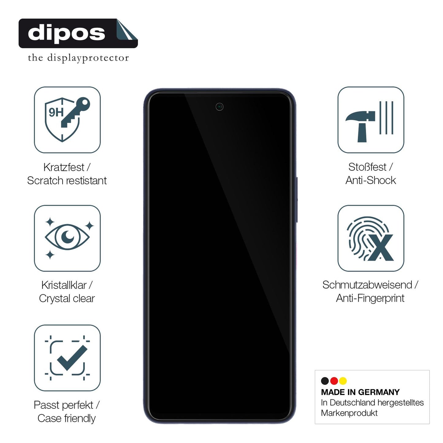 Displayschutz hergestellt in Deutschland, höchste Qualität made in Germany