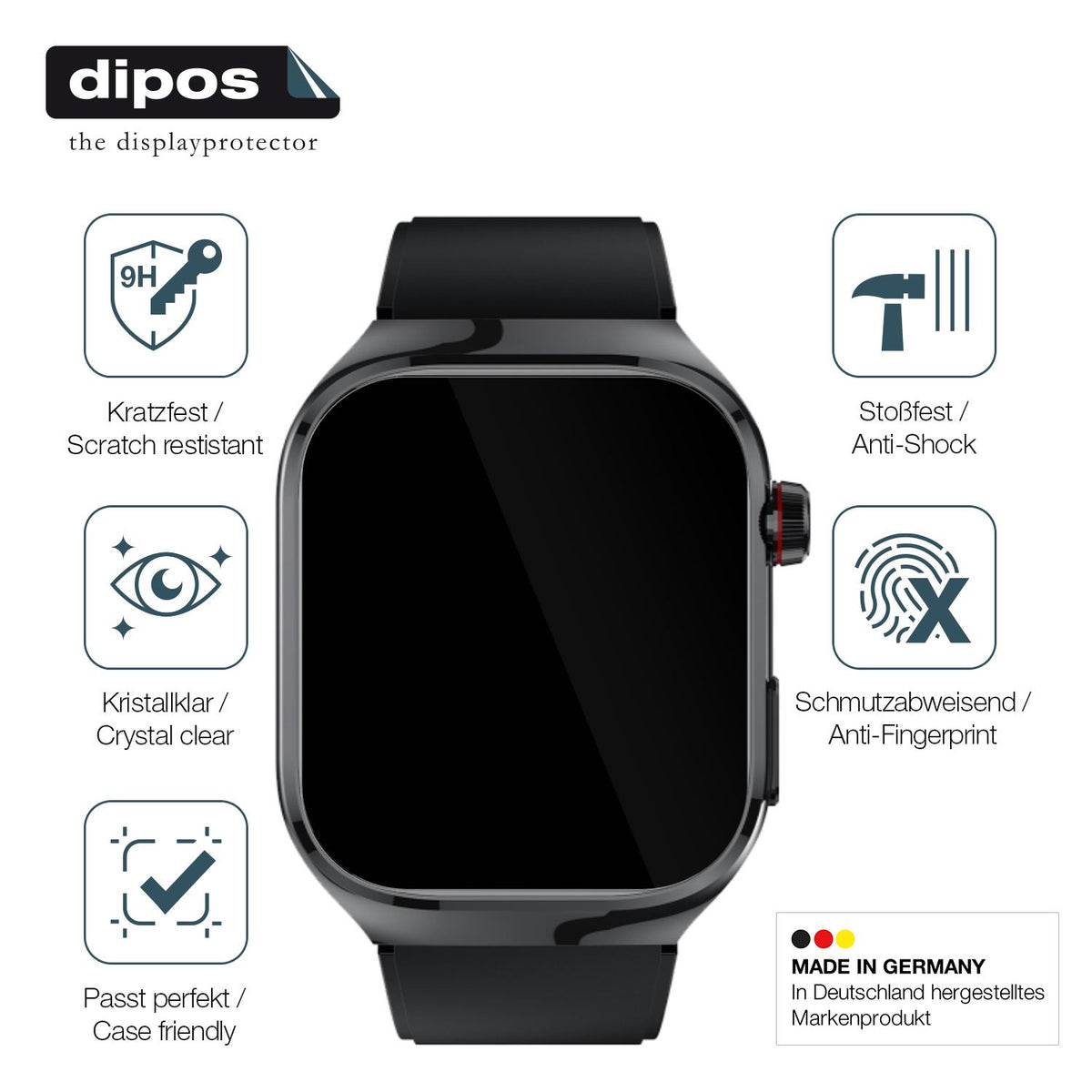 Displayschutz hergestellt in Deutschland, höchste Qualität made in Germany
