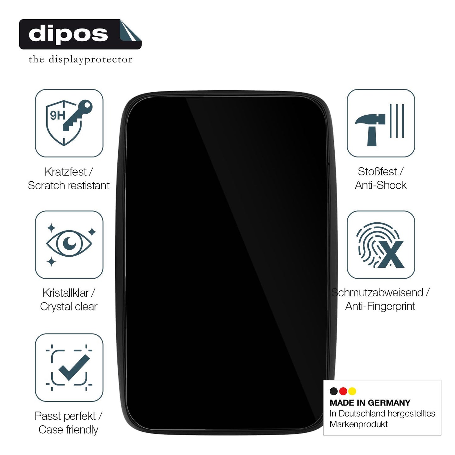 Displayschutz hergestellt in Deutschland, höchste Qualität made in Germany
