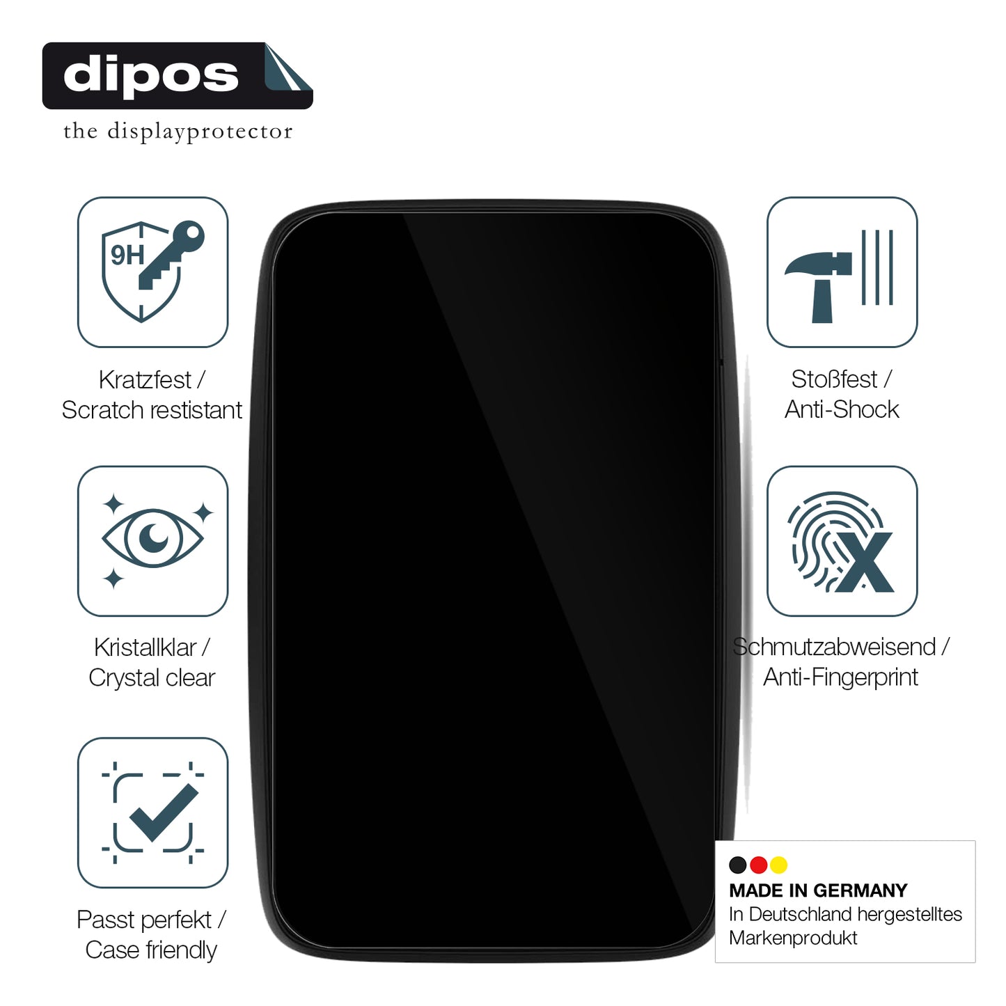 Displayschutz hergestellt in Deutschland, höchste Qualität made in Germany