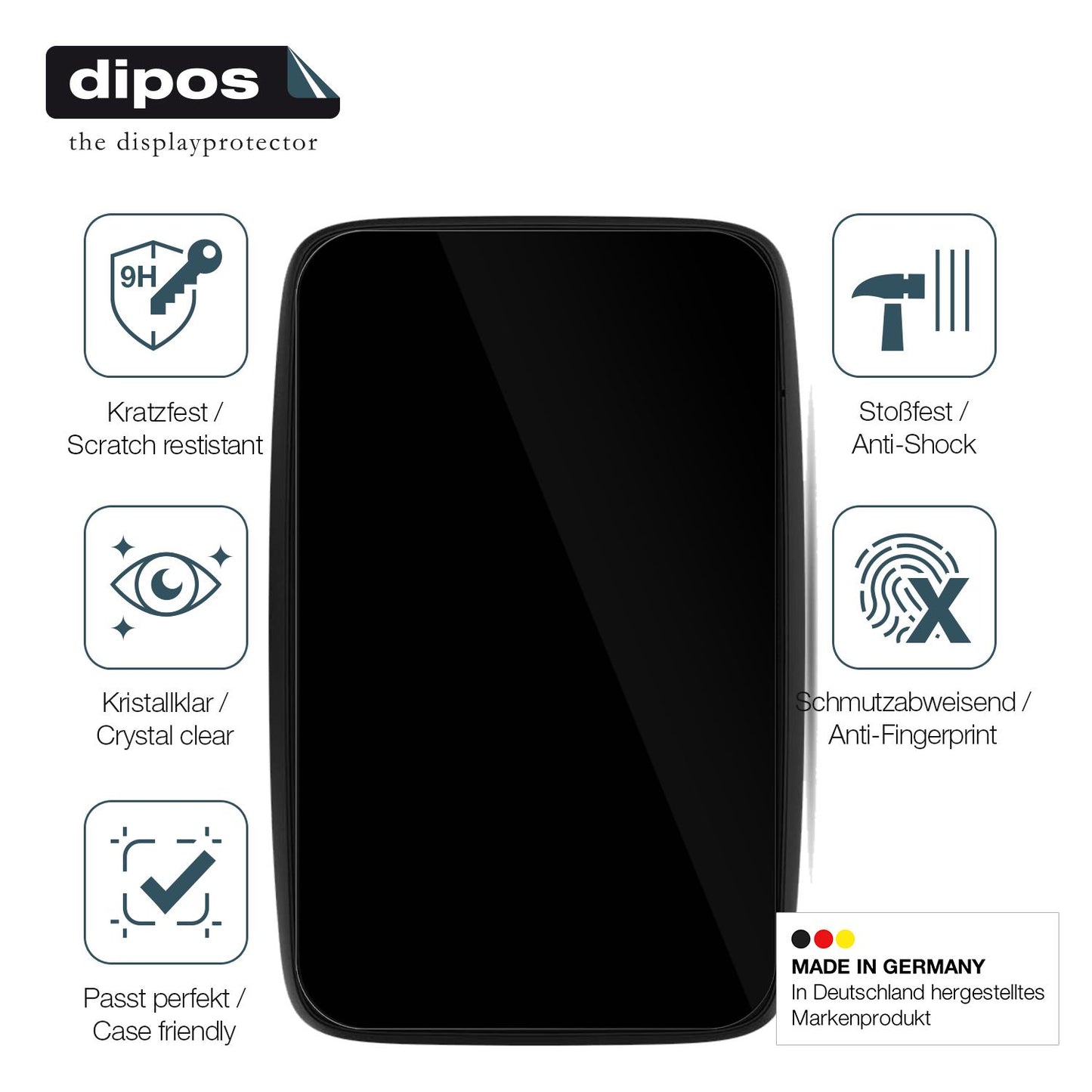 Displayschutz hergestellt in Deutschland, höchste Qualität made in Germany
