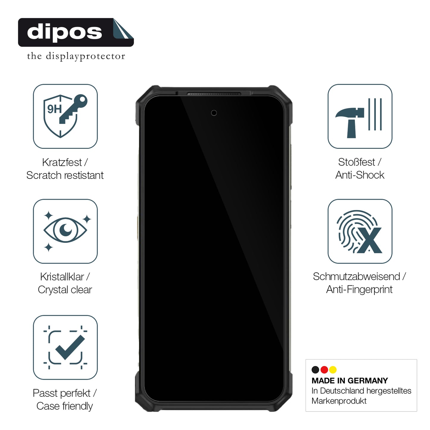 Displayschutz hergestellt in Deutschland, höchste Qualität made in Germany