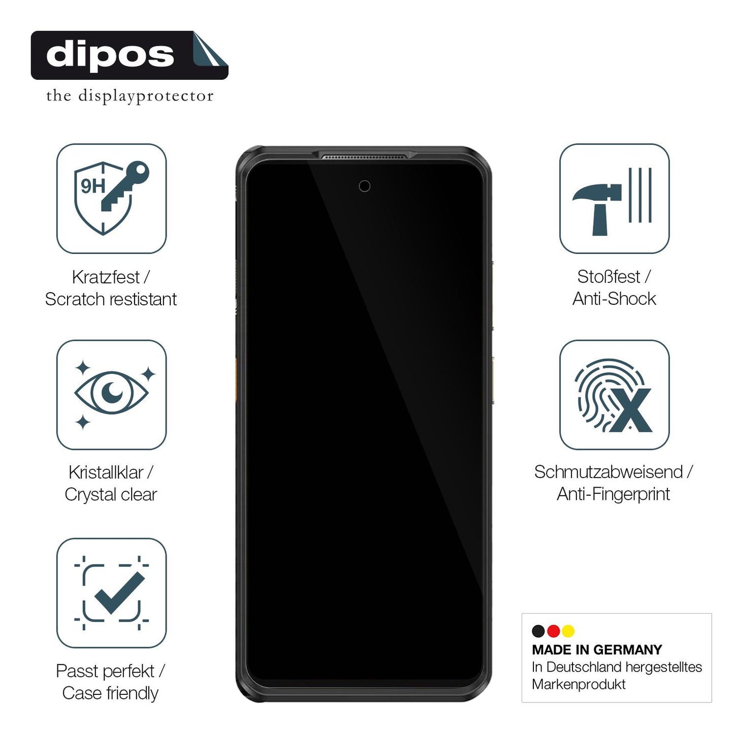 Displayschutz hergestellt in Deutschland, höchste Qualität made in Germany