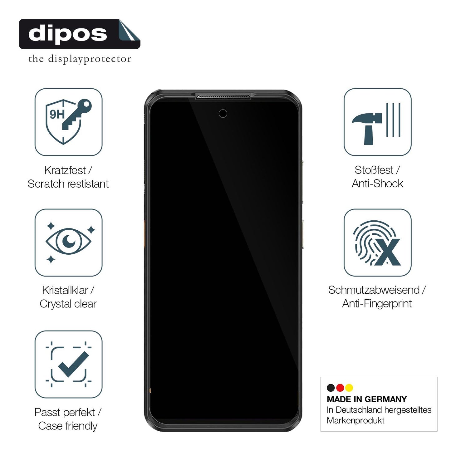 Displayschutz hergestellt in Deutschland, höchste Qualität made in Germany