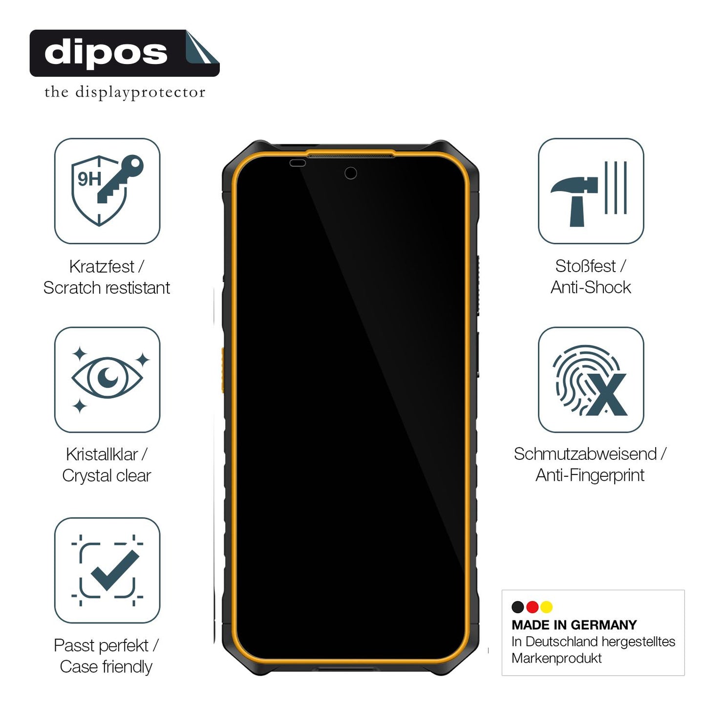 Displayschutz hergestellt in Deutschland, höchste Qualität made in Germany