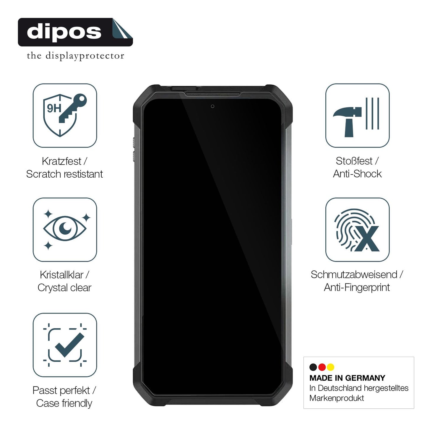 Displayschutz hergestellt in Deutschland, höchste Qualität made in Germany