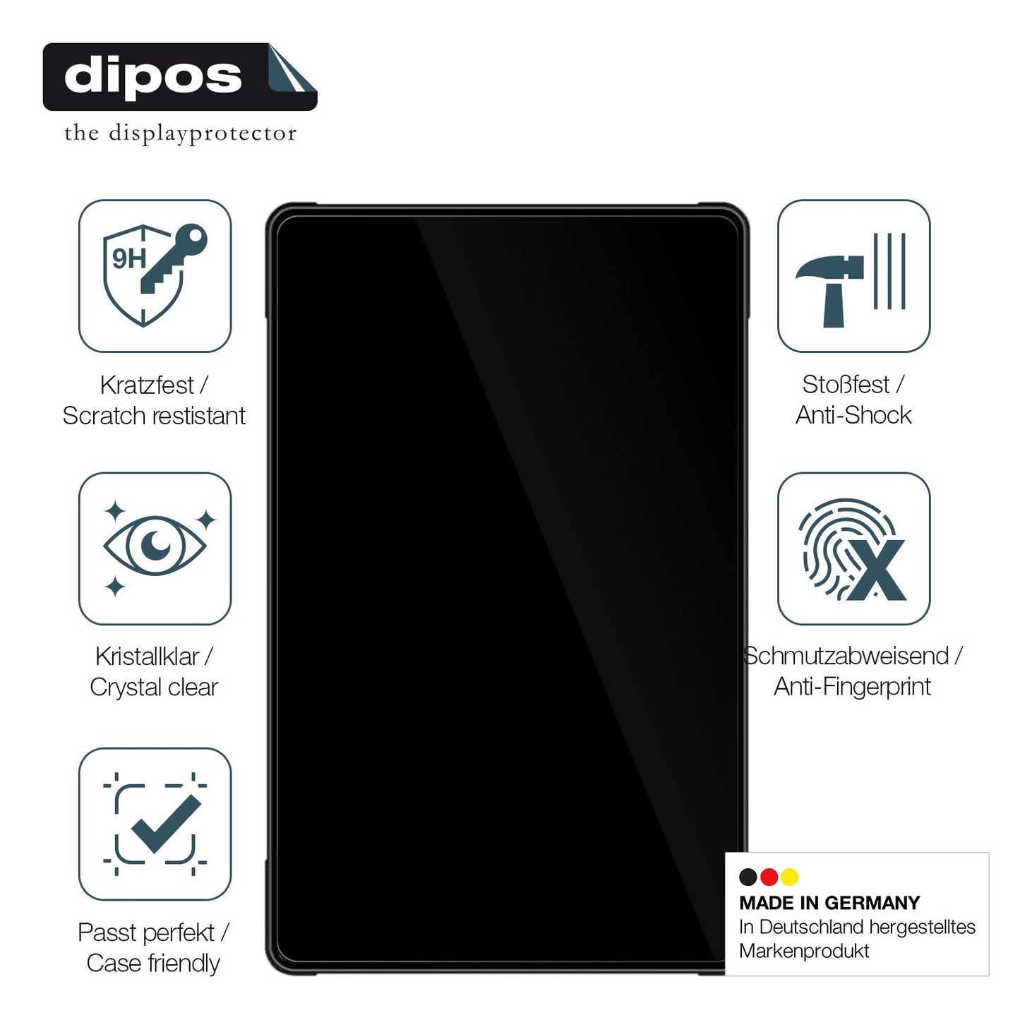 Displayschutz hergestellt in Deutschland, höchste Qualität made in Germany