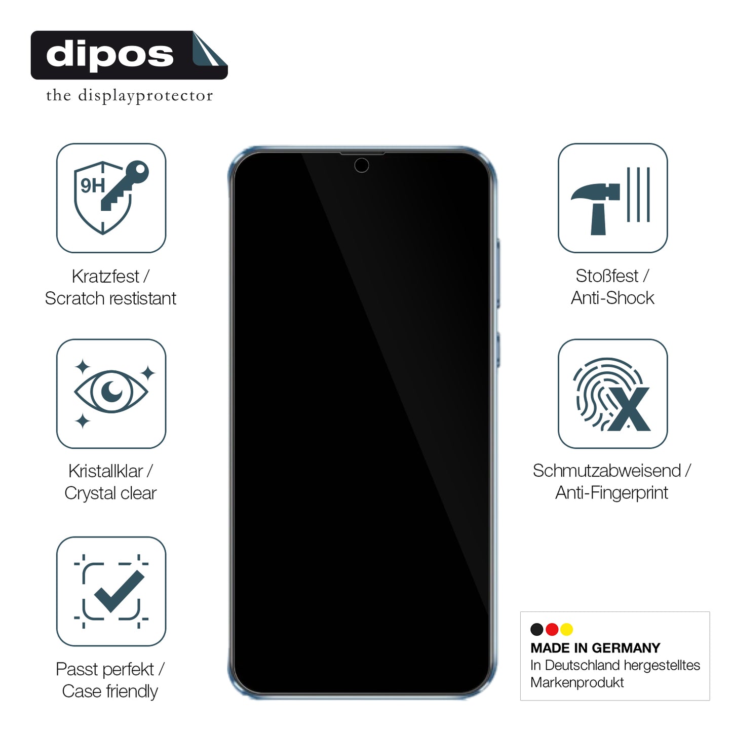 Displayschutz hergestellt in Deutschland, höchste Qualität made in Germany