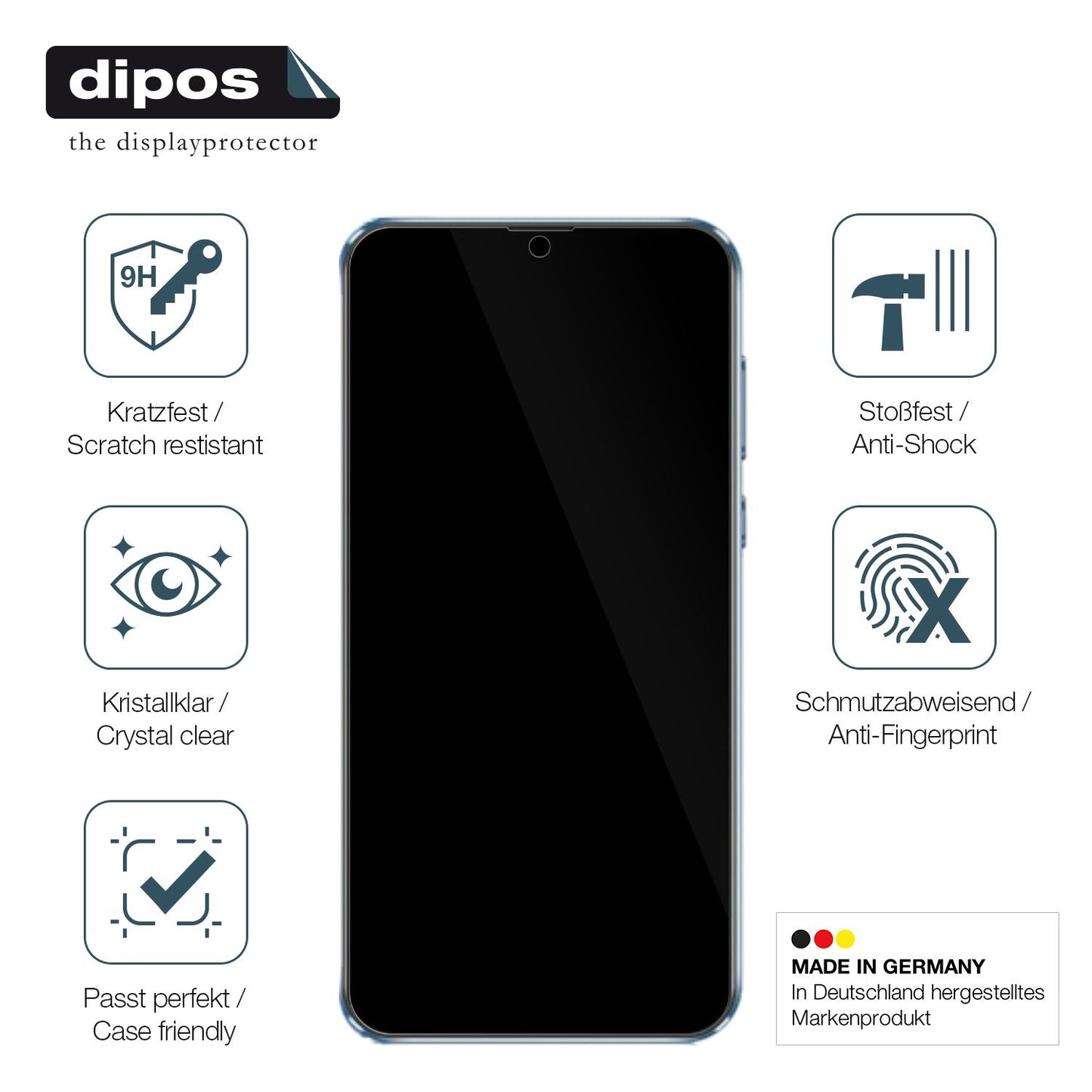 Displayschutz hergestellt in Deutschland, höchste Qualität made in Germany