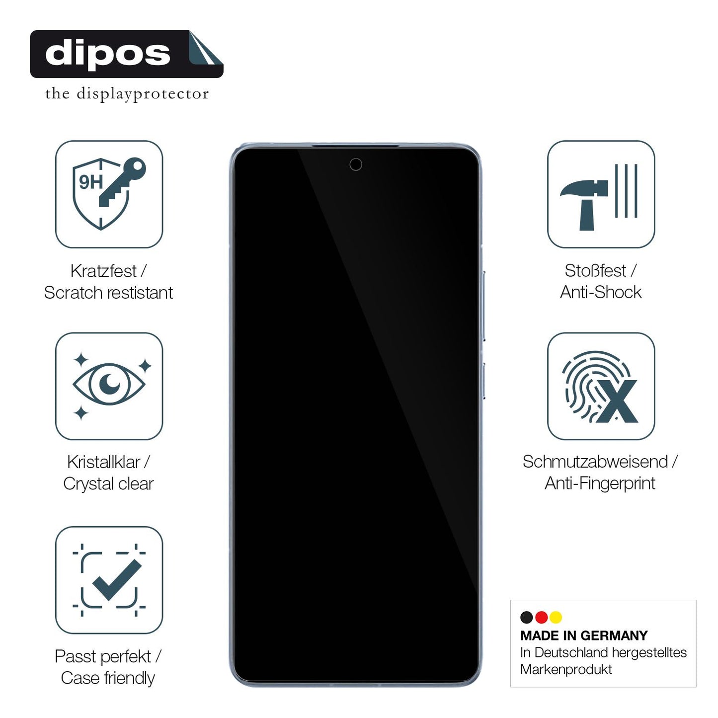 Displayschutz hergestellt in Deutschland, höchste Qualität made in Germany