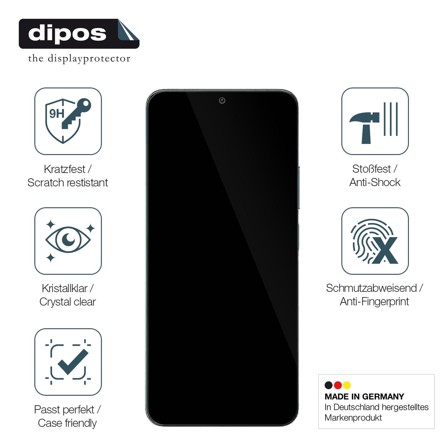 Displayschutz hergestellt in Deutschland, höchste Qualität made in Germany