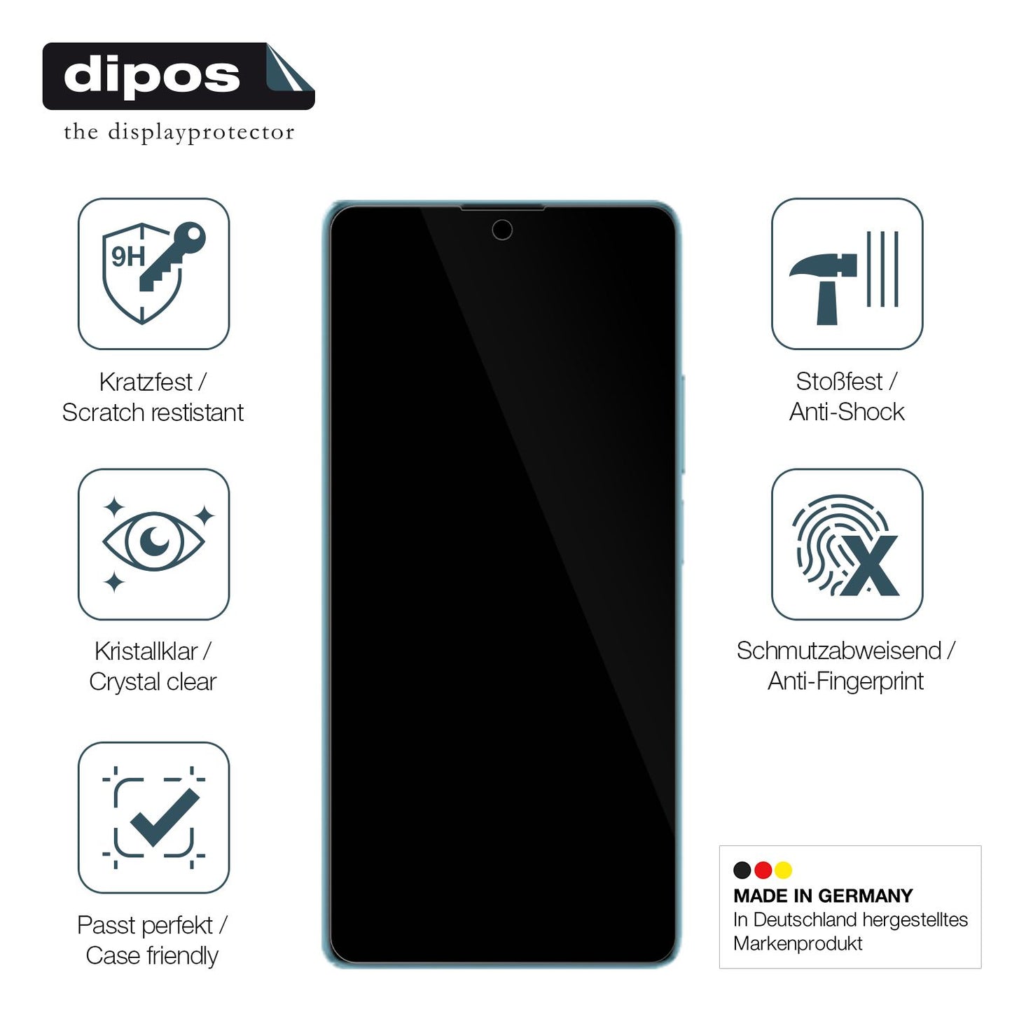 Displayschutz hergestellt in Deutschland, höchste Qualität made in Germany