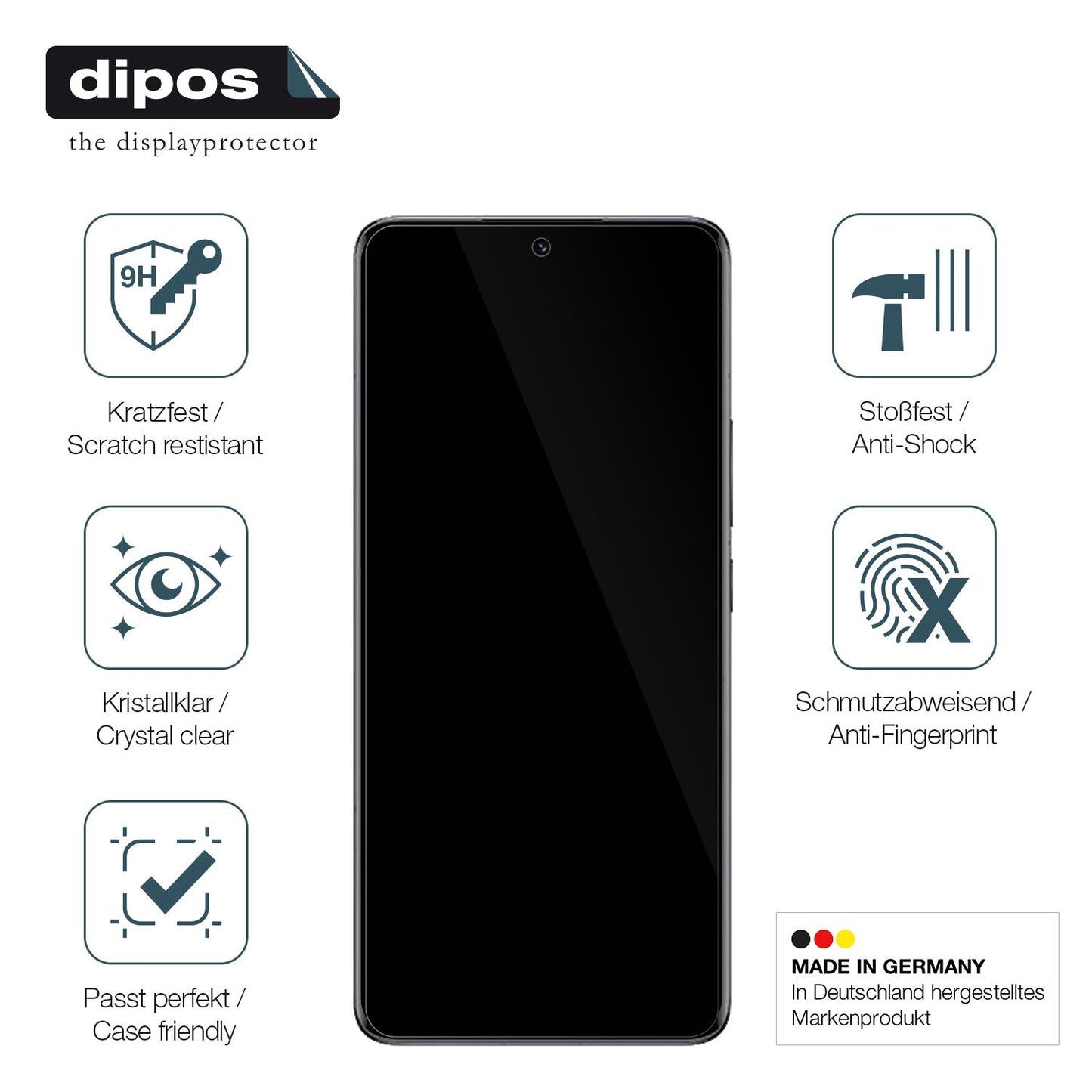Displayschutz hergestellt in Deutschland, höchste Qualität made in Germany