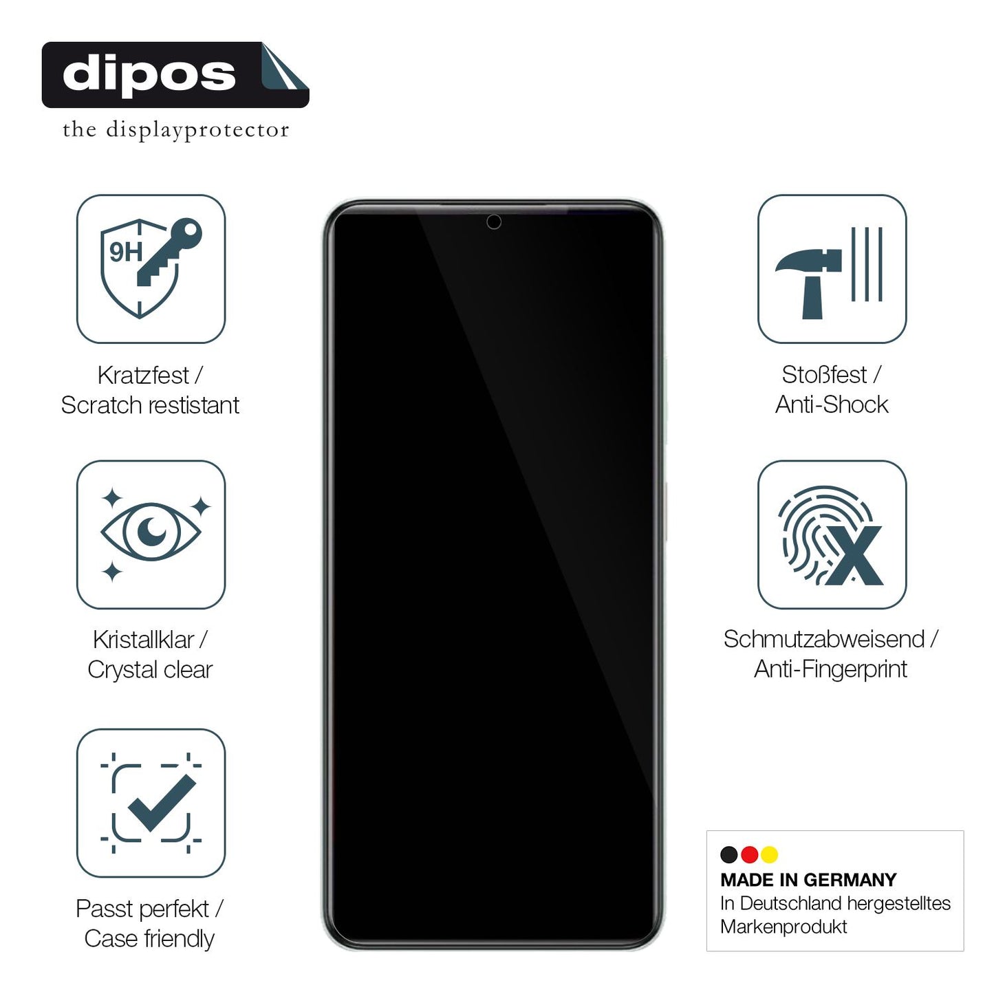 Displayschutz hergestellt in Deutschland, höchste Qualität made in Germany