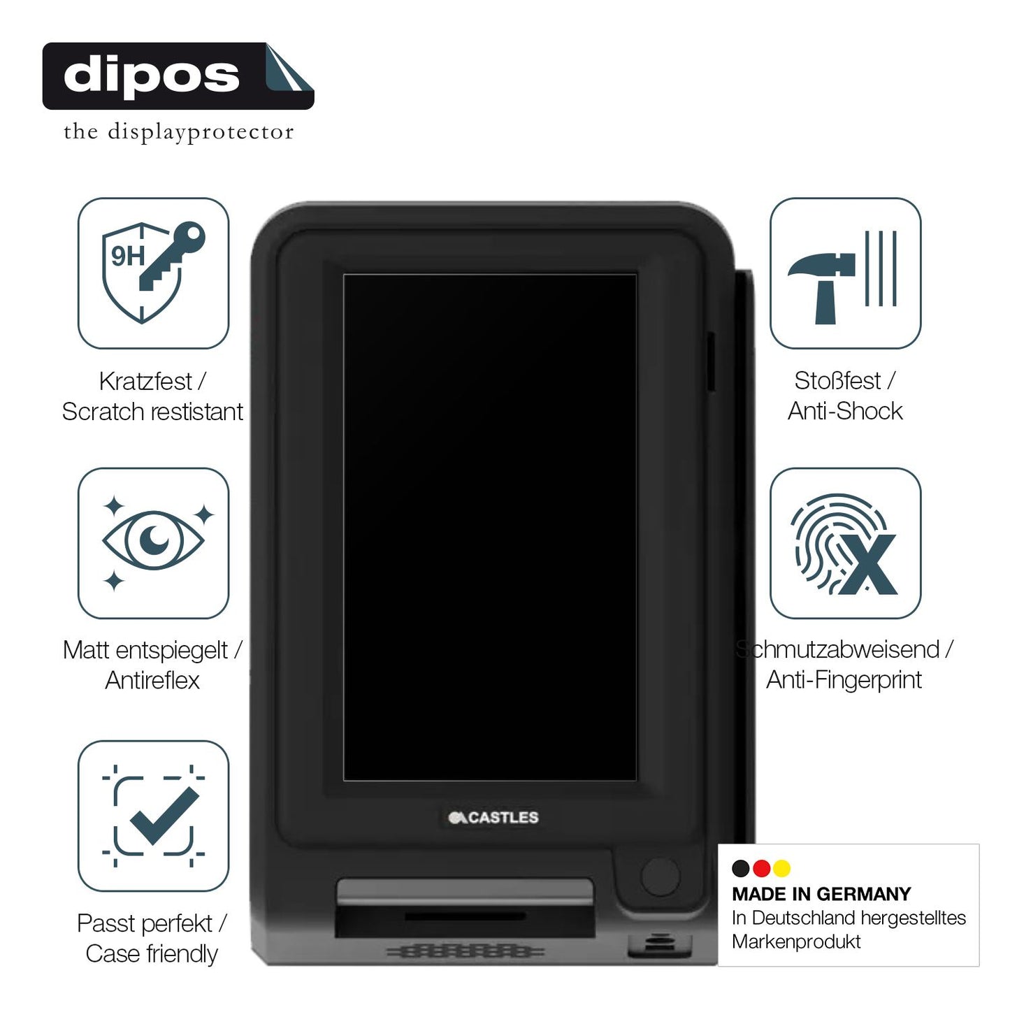 Displayschutz hergestellt in Deutschland, höchste Qualität made in Germany