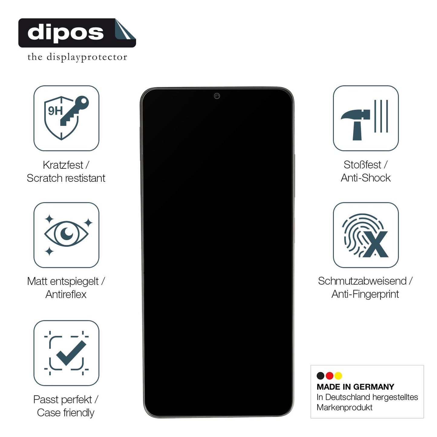 Displayschutz hergestellt in Deutschland, höchste Qualität made in Germany
