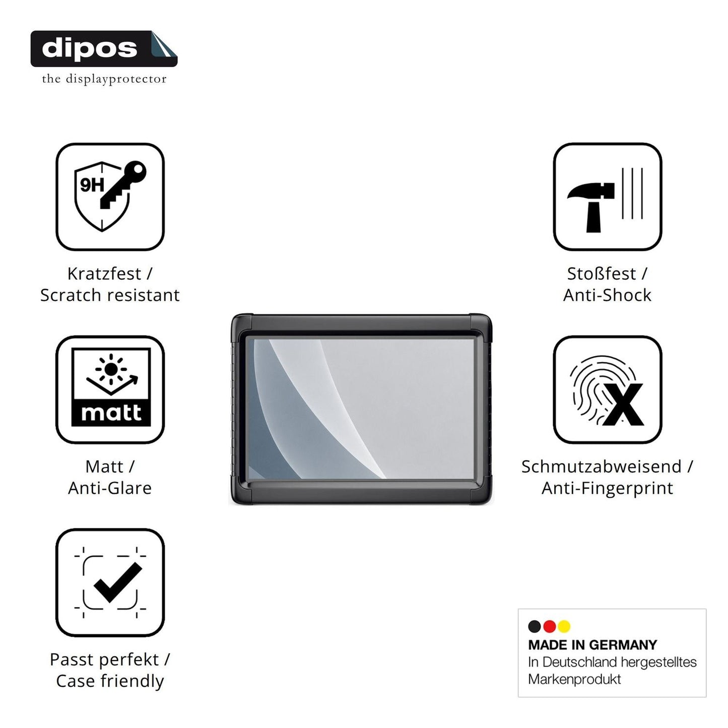 Displayschutz hergestellt in Deutschland, höchste Qualität made in Germany