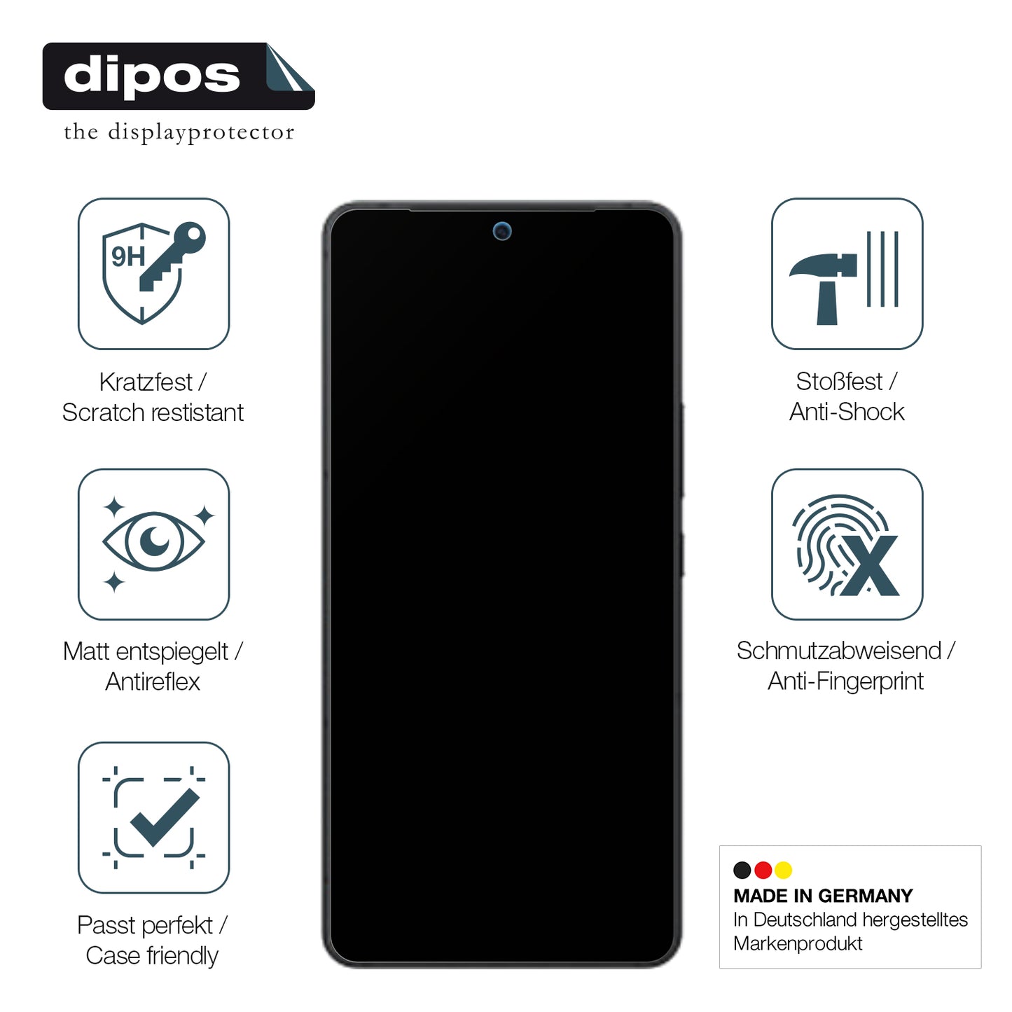 Displayschutz hergestellt in Deutschland, höchste Qualität made in Germany