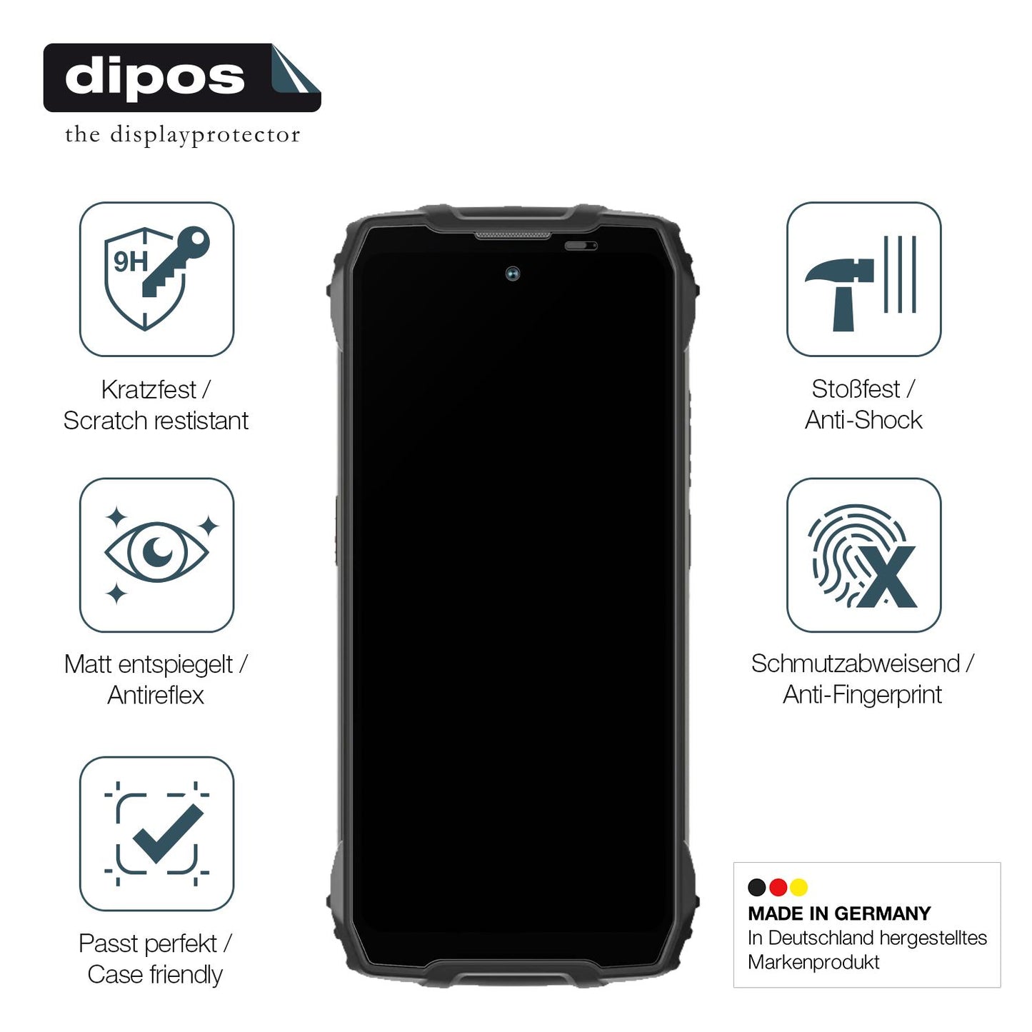 Displayschutz hergestellt in Deutschland, höchste Qualität made in Germany