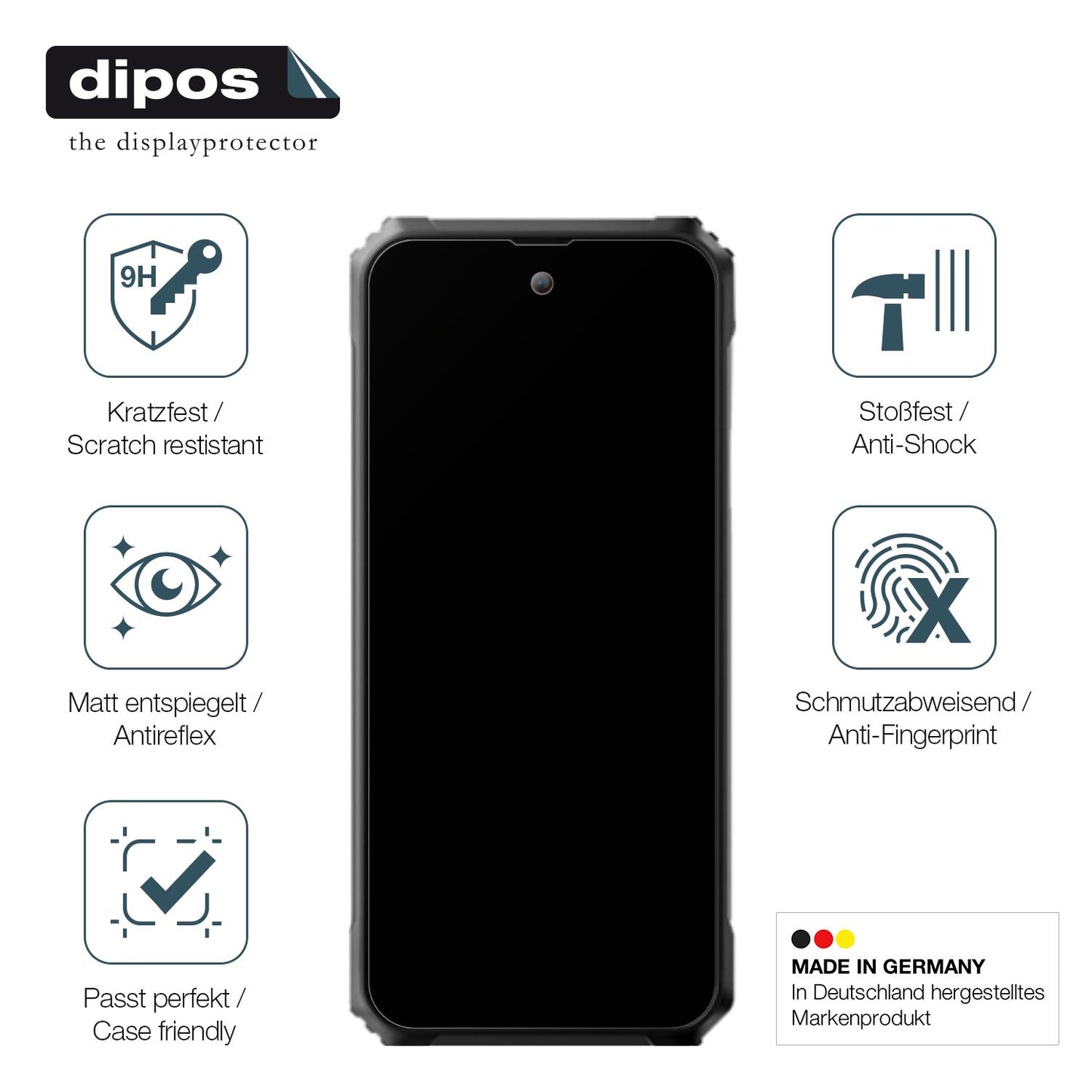 Displayschutz hergestellt in Deutschland, höchste Qualität made in Germany