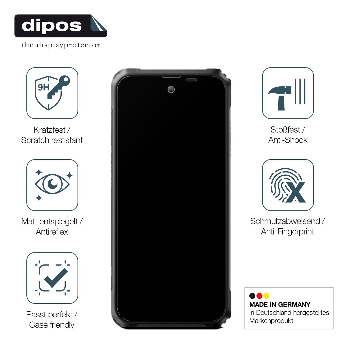 Displayschutz hergestellt in Deutschland, höchste Qualität made in Germany