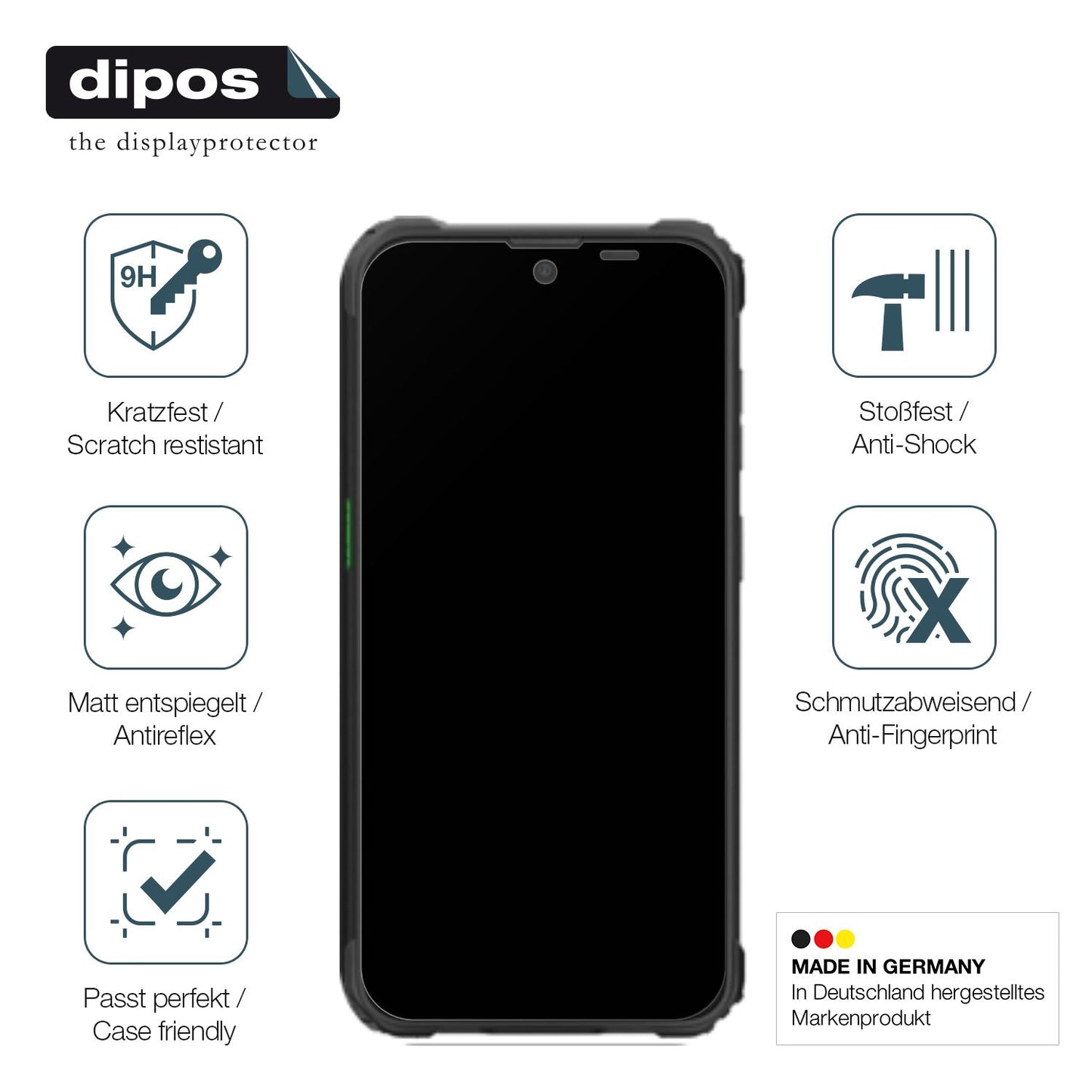 Displayschutz hergestellt in Deutschland, höchste Qualität made in Germany