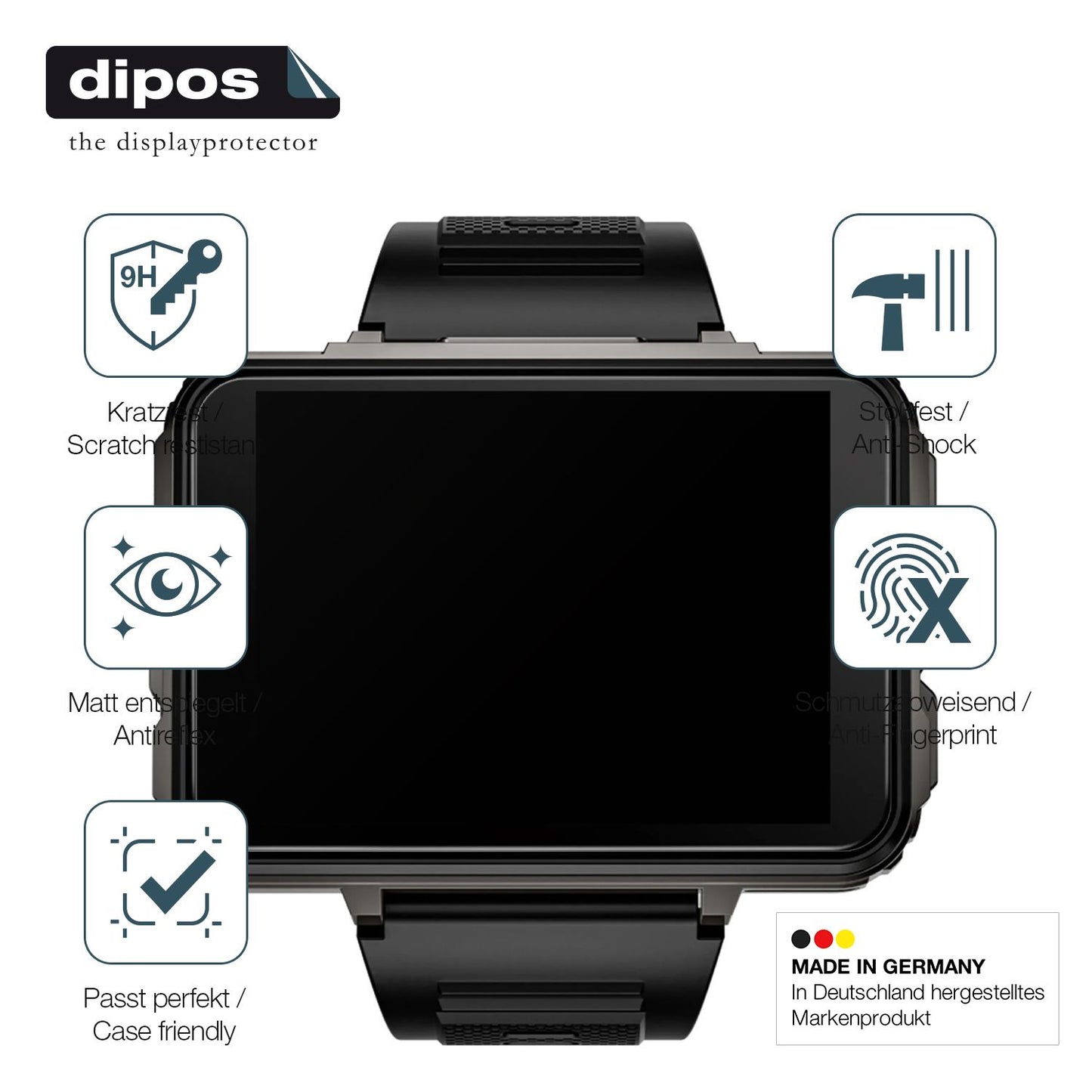 Displayschutz hergestellt in Deutschland, höchste Qualität made in Germany