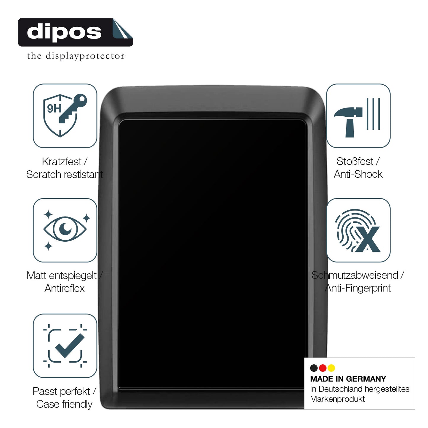 Displayschutz hergestellt in Deutschland, höchste Qualität made in Germany