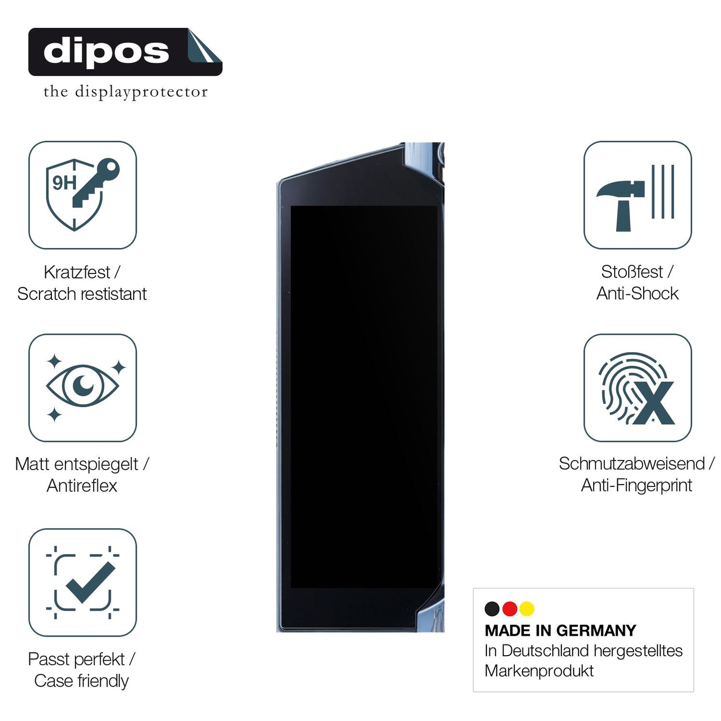 Displayschutz hergestellt in Deutschland, höchste Qualität made in Germany
