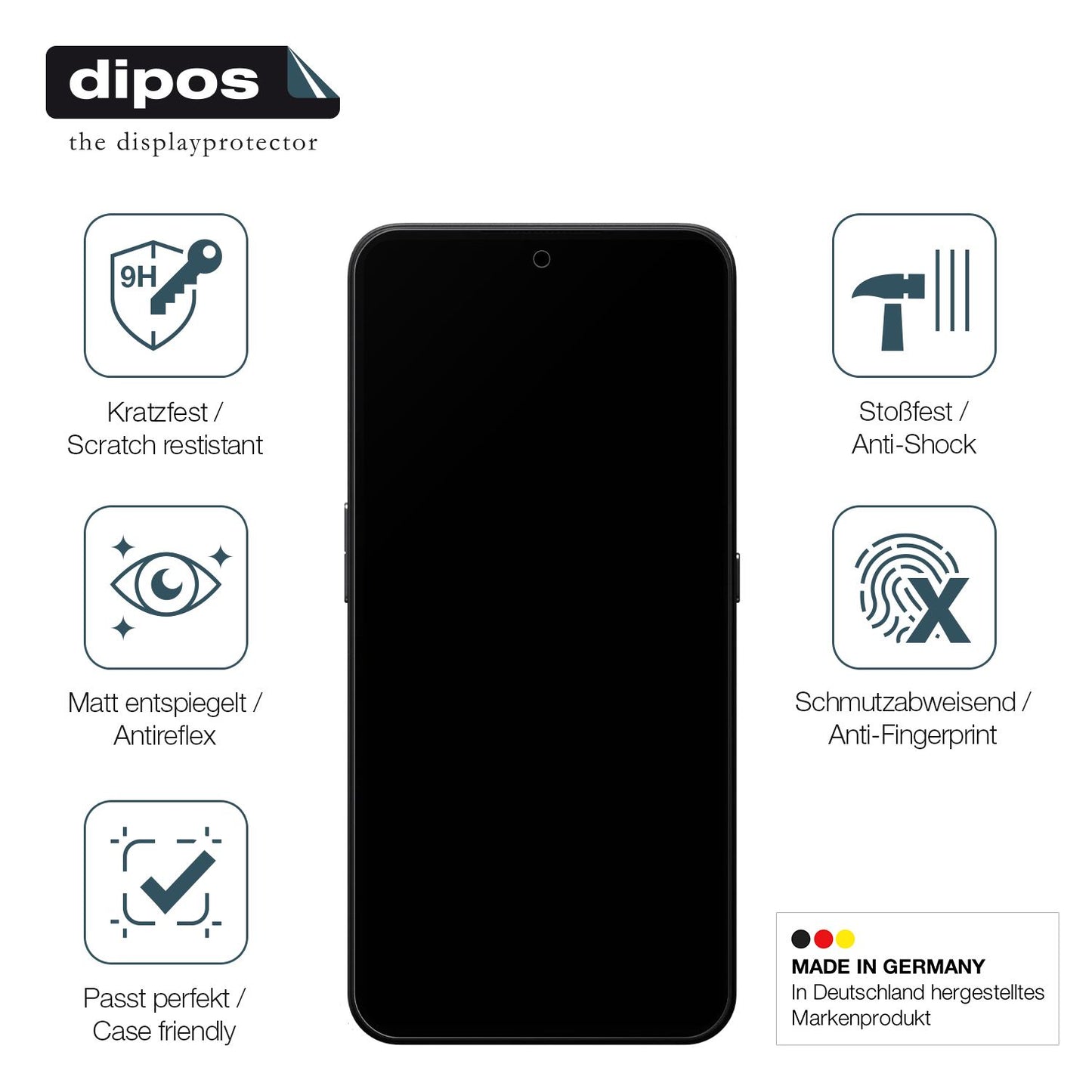 Displayschutz hergestellt in Deutschland, höchste Qualität made in Germany