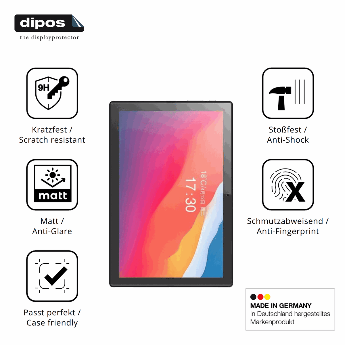Displayschutz hergestellt in Deutschland, höchste Qualität made in Germany