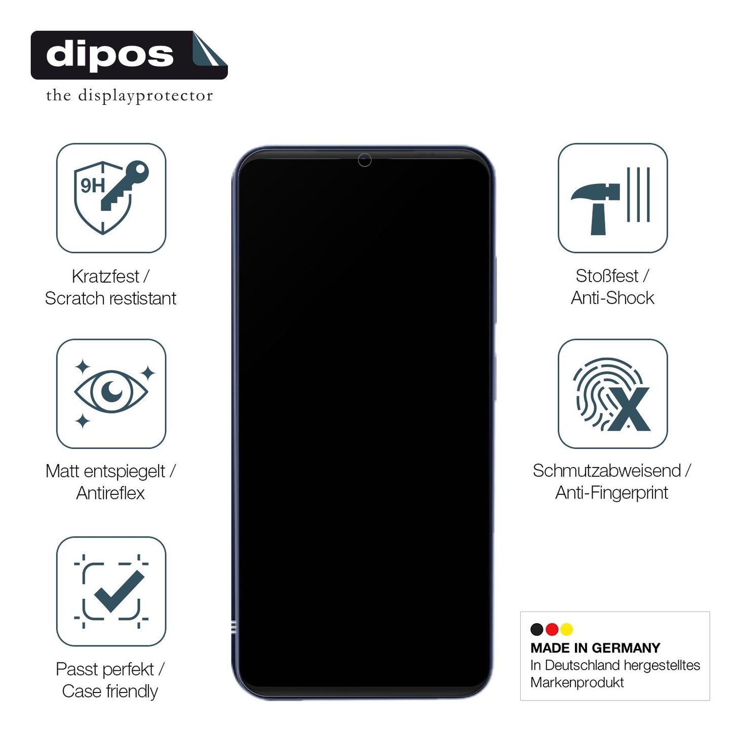 Displayschutz hergestellt in Deutschland, höchste Qualität made in Germany