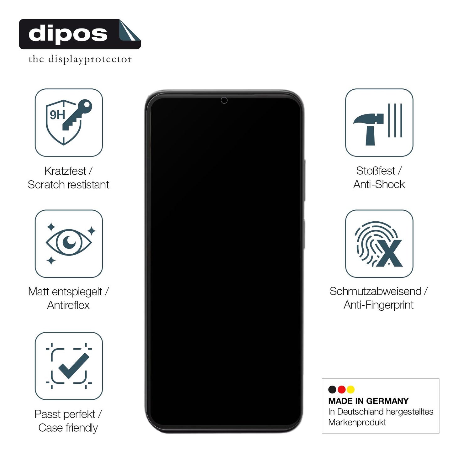 Displayschutz hergestellt in Deutschland, höchste Qualität made in Germany