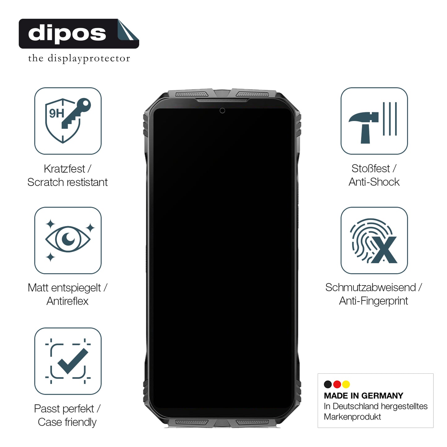 Displayschutz hergestellt in Deutschland, höchste Qualität made in Germany