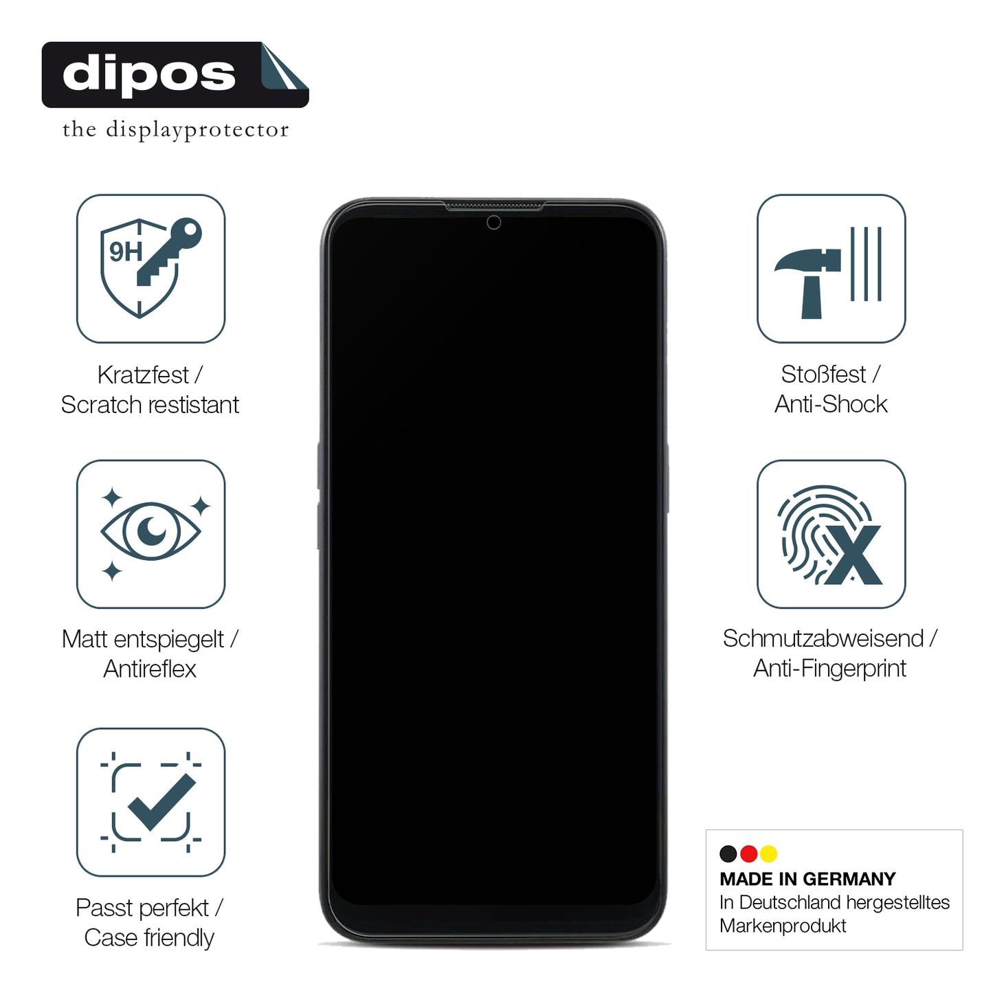Displayschutz hergestellt in Deutschland, höchste Qualität made in Germany