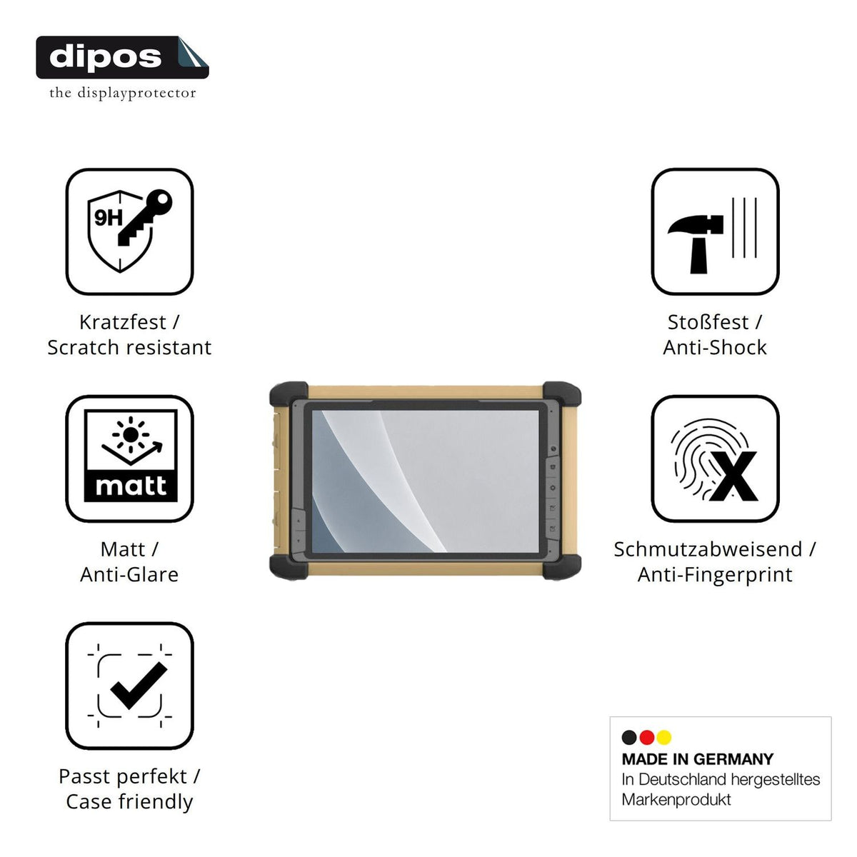 Displayschutz hergestellt in Deutschland, höchste Qualität made in Germany