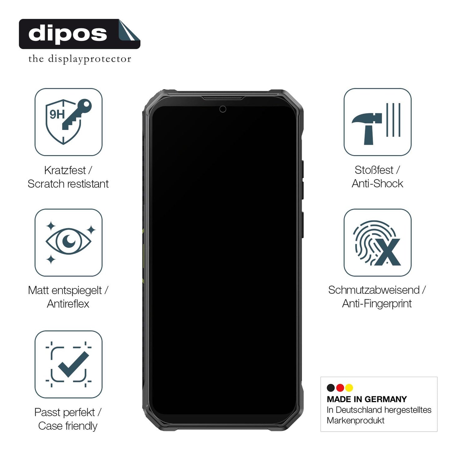 Displayschutz hergestellt in Deutschland, höchste Qualität made in Germany