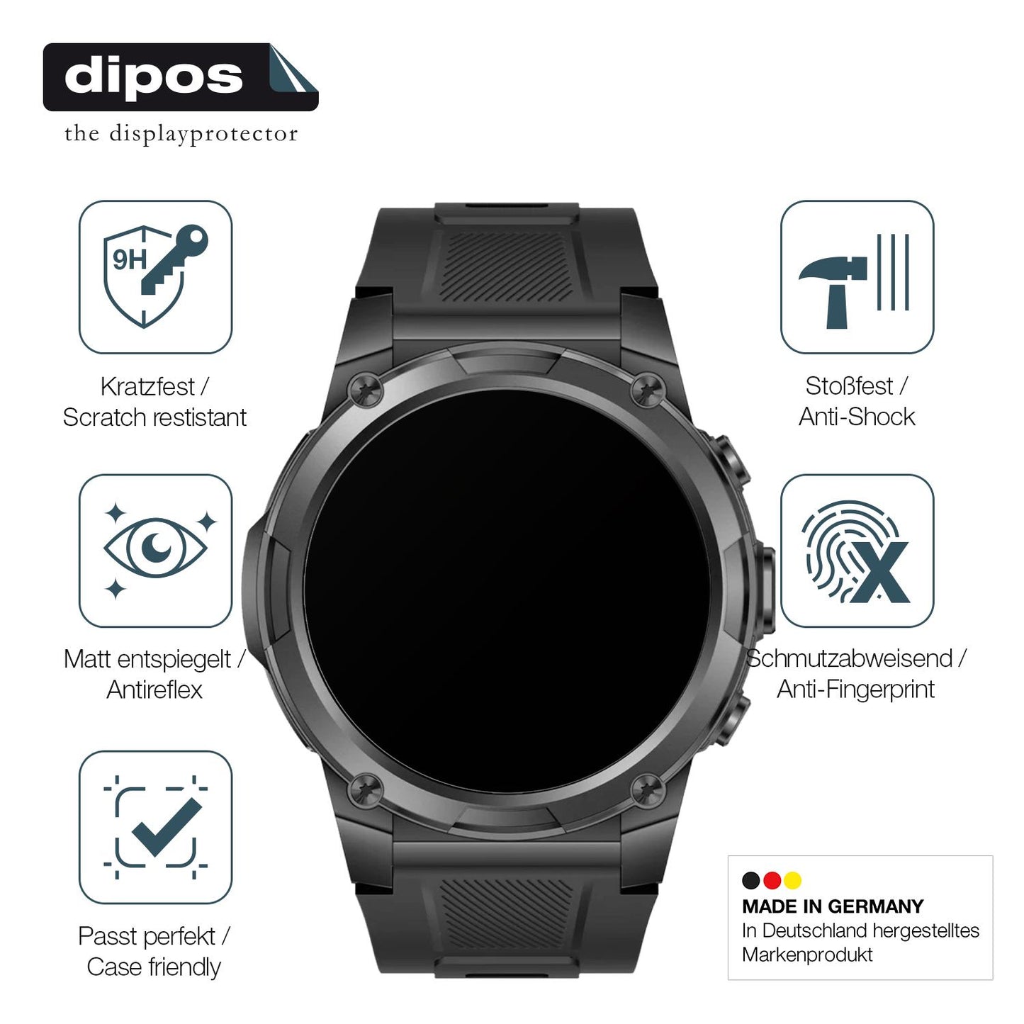 Displayschutz hergestellt in Deutschland, höchste Qualität made in Germany