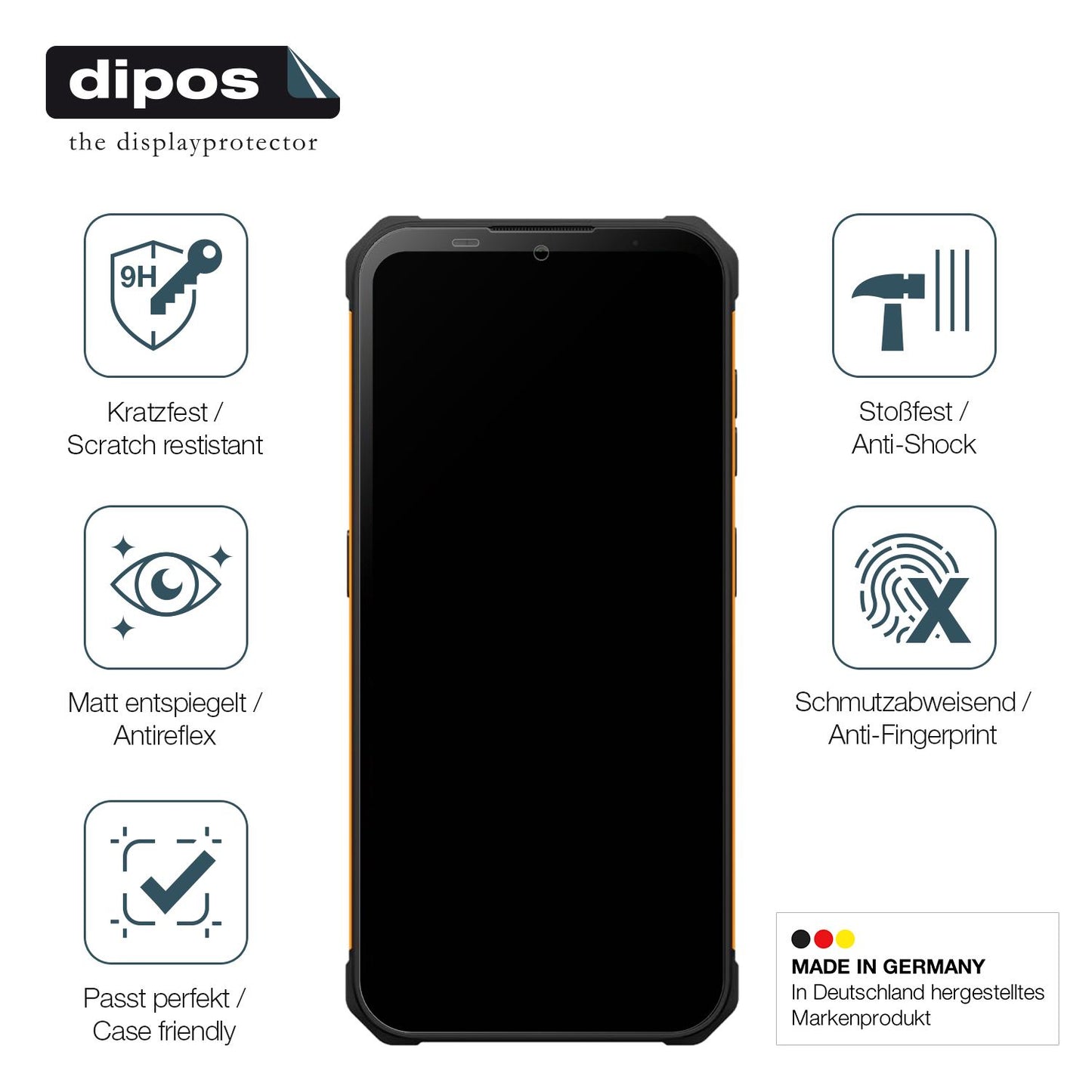 Displayschutz hergestellt in Deutschland, höchste Qualität made in Germany