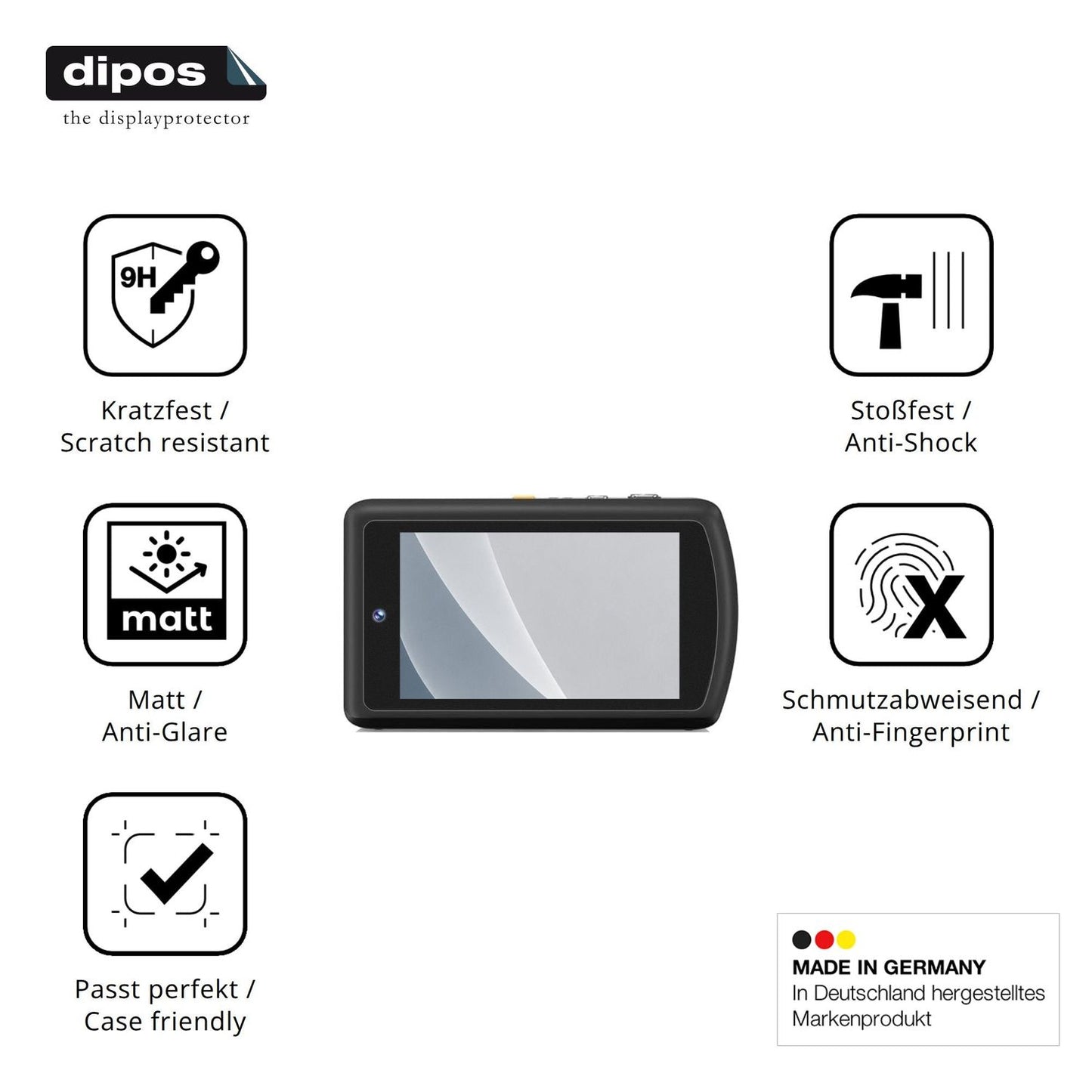 Displayschutz hergestellt in Deutschland, höchste Qualität made in Germany