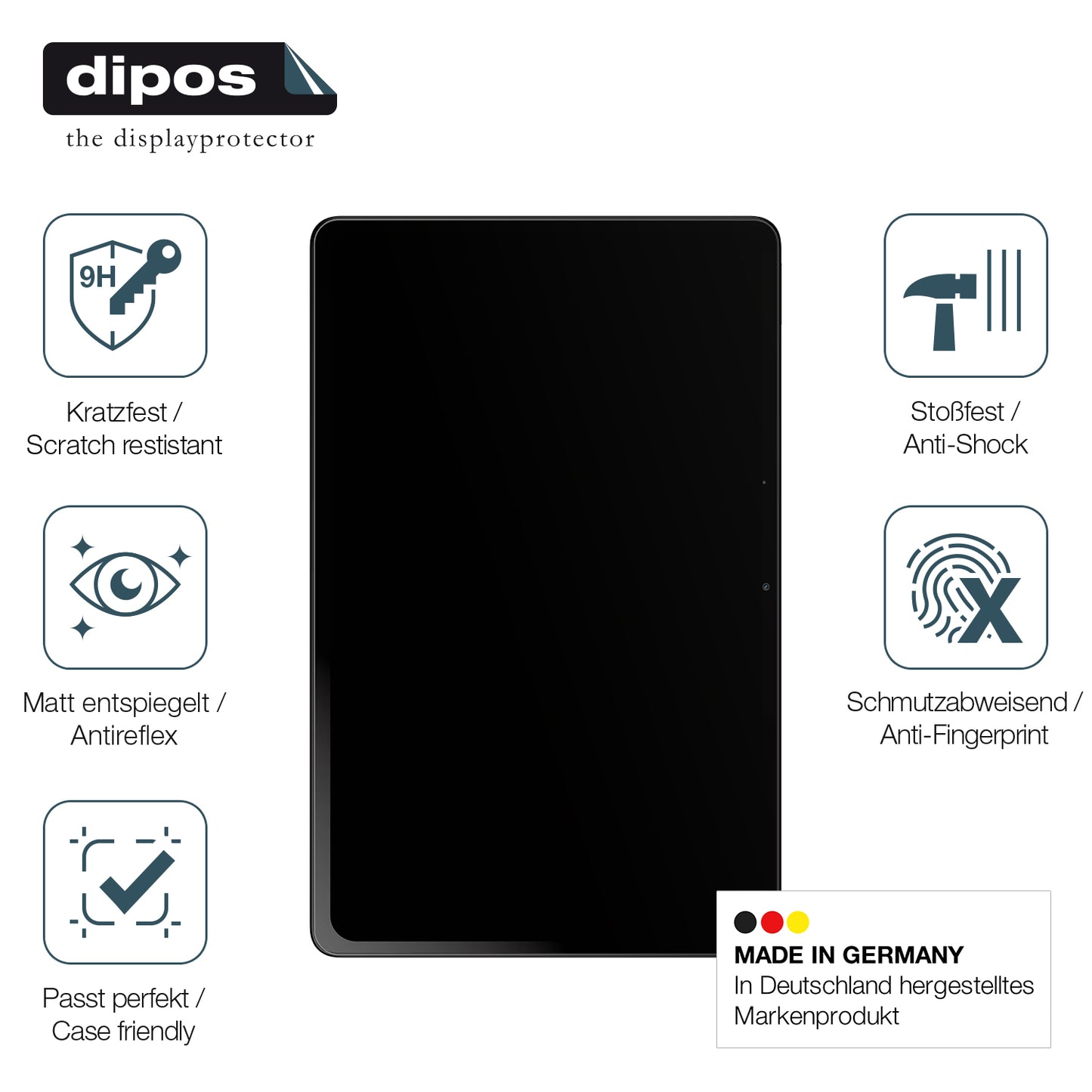 Displayschutz hergestellt in Deutschland, höchste Qualität made in Germany