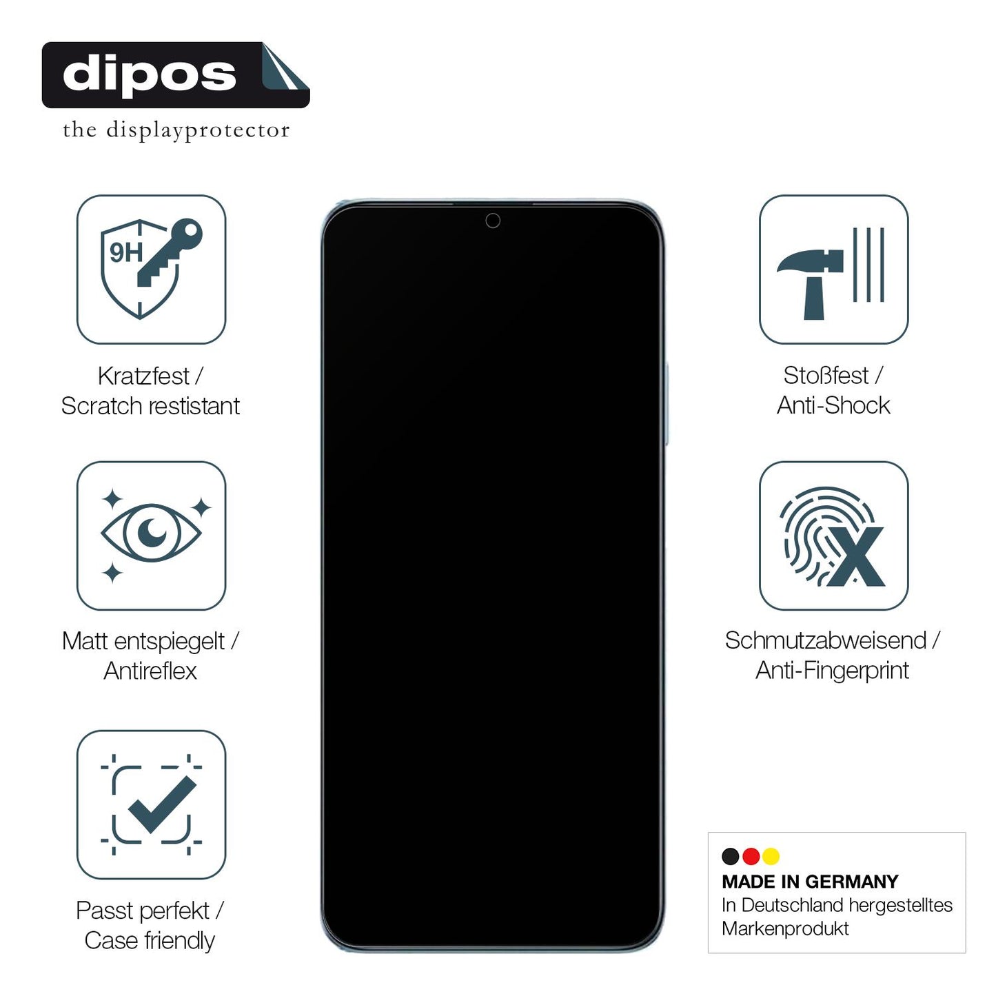 Displayschutz hergestellt in Deutschland, höchste Qualität made in Germany