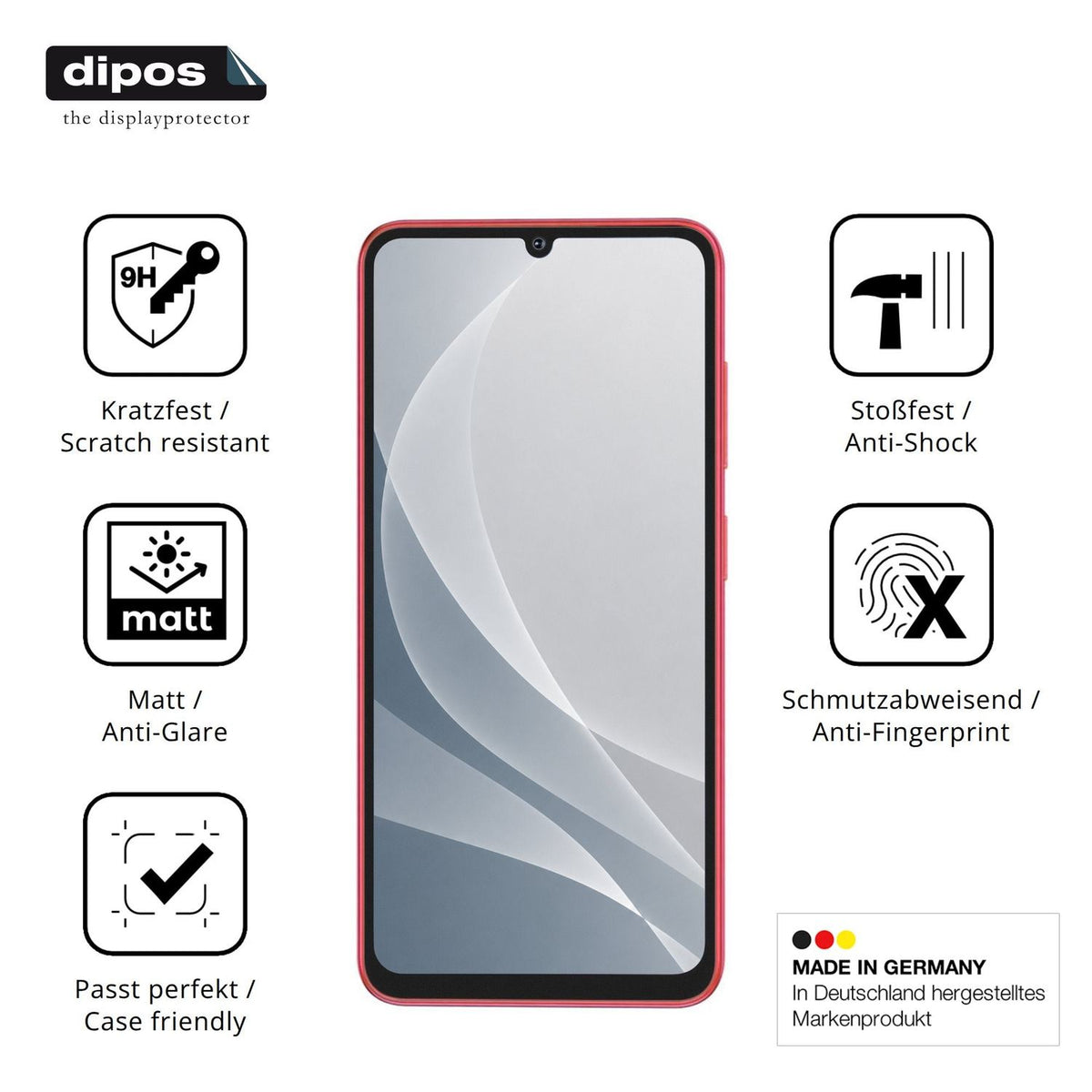 Displayschutz hergestellt in Deutschland, höchste Qualität made in Germany