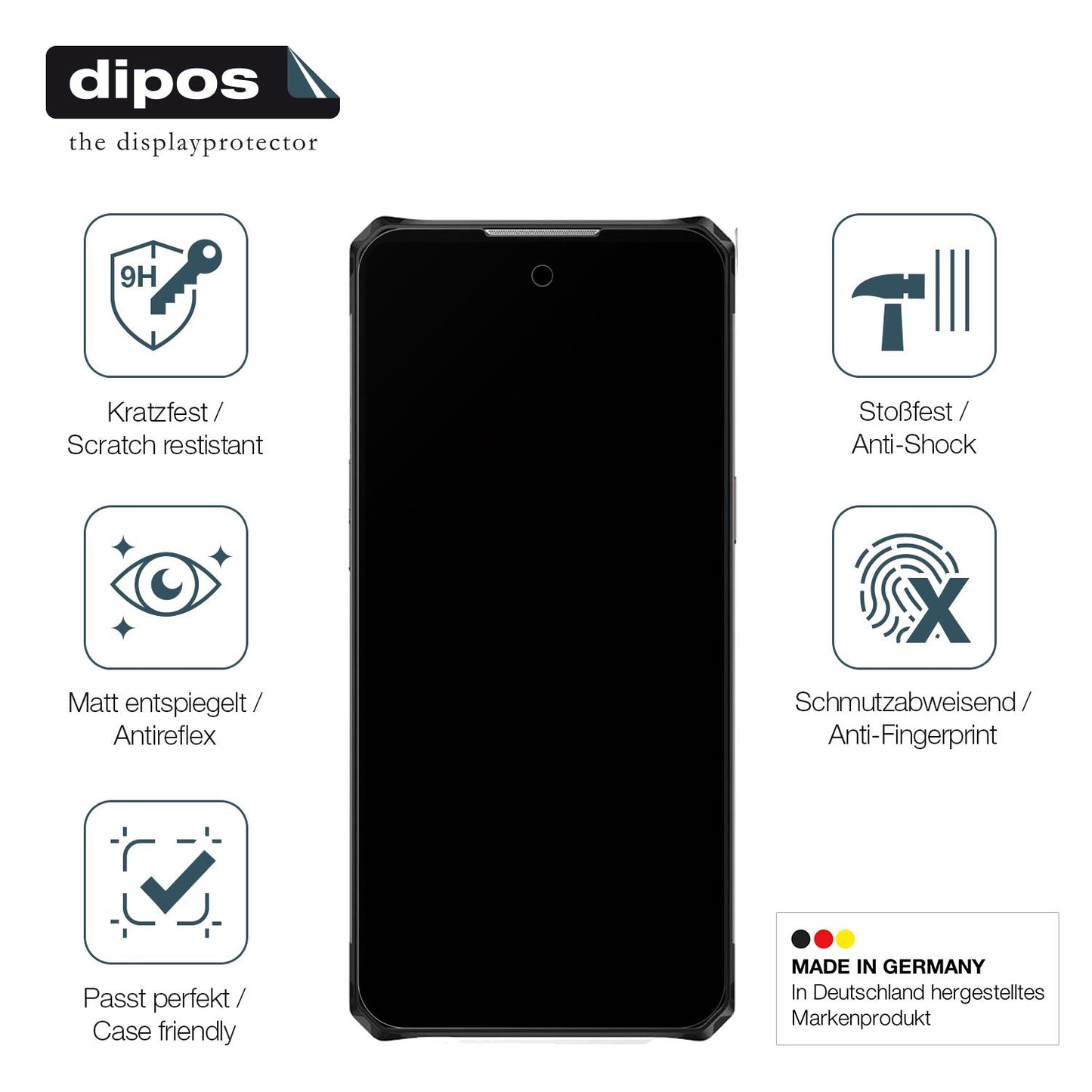 Displayschutz hergestellt in Deutschland, höchste Qualität made in Germany