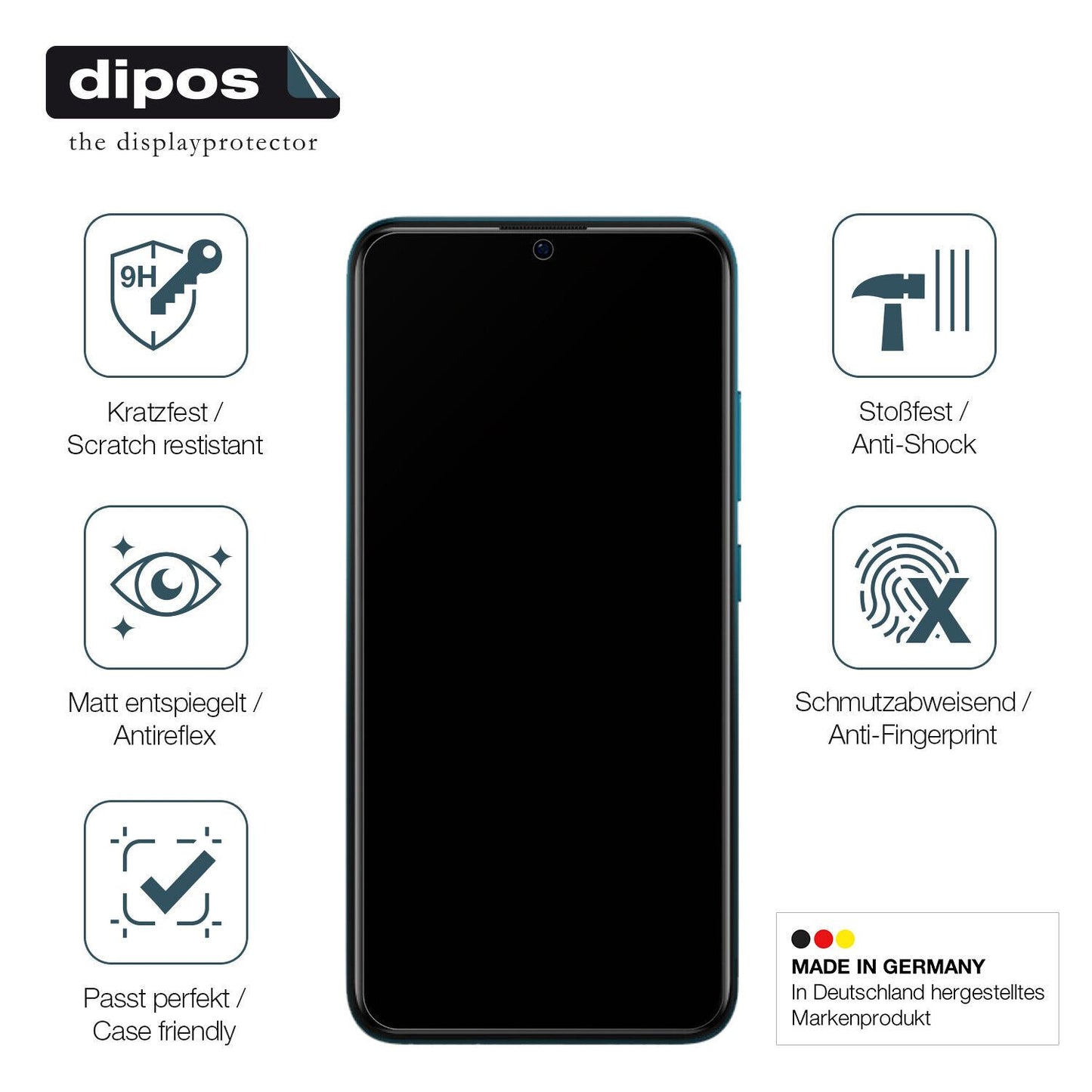 Displayschutz hergestellt in Deutschland, höchste Qualität made in Germany
