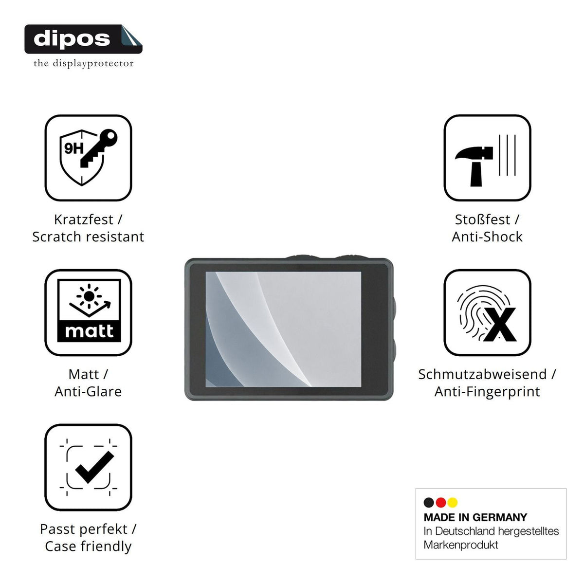 Displayschutz hergestellt in Deutschland, höchste Qualität made in Germany