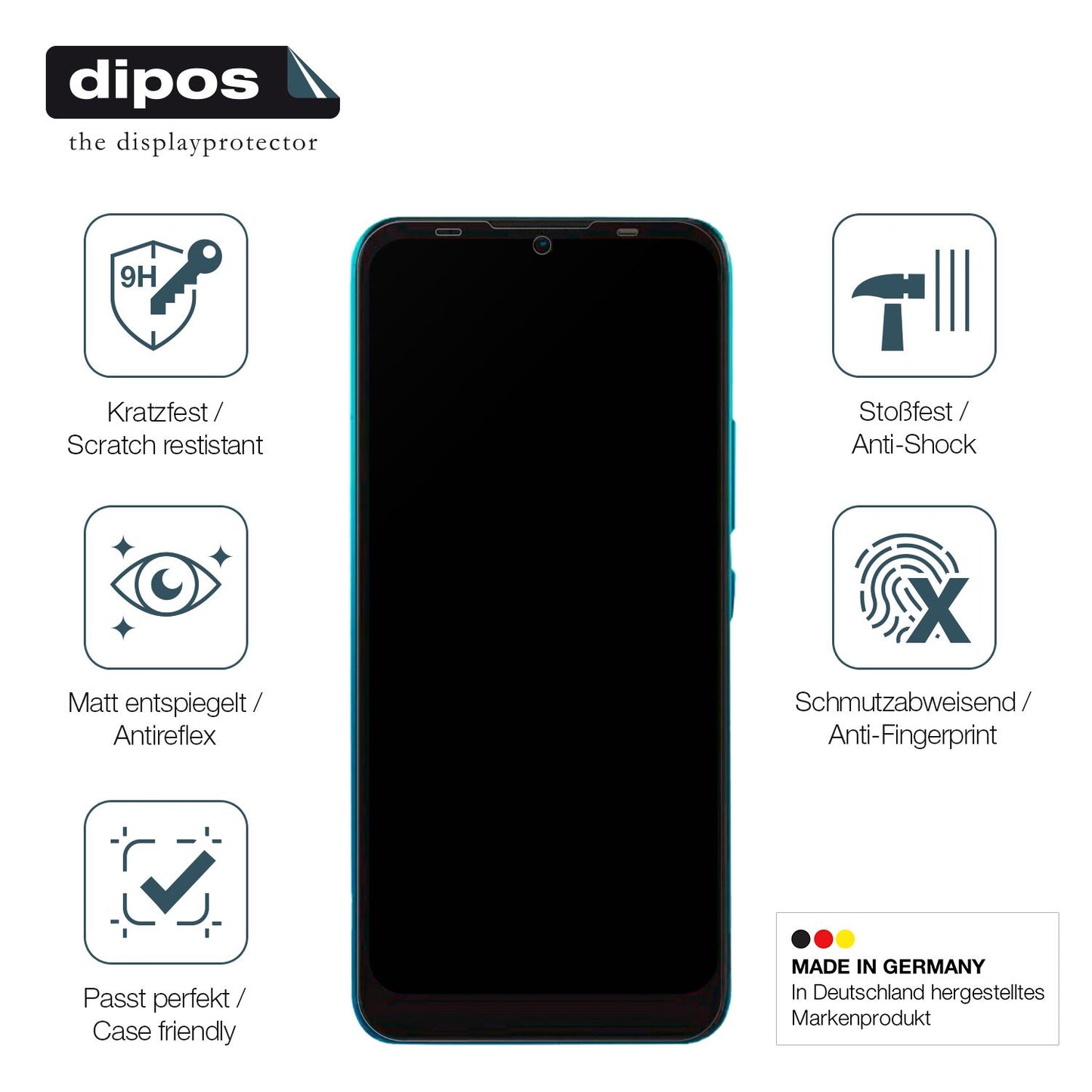 Displayschutz hergestellt in Deutschland, höchste Qualität made in Germany